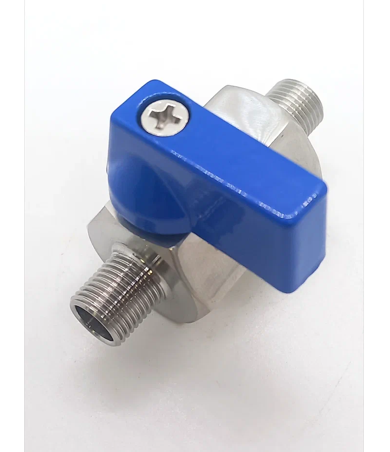 Изображение товара Кран шаровой прямой Ifitting MG-BMM8/4 DN8 PN64 1/4" НР нержавеющая сталь ручка рычаг