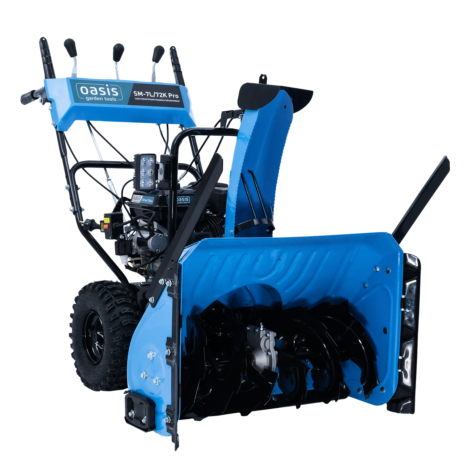 Изображение товара Снегоуборщик бензиновый OASIS SM-7L/72К PRO 72 см 7.8 л.с. с самоходом и электропуском