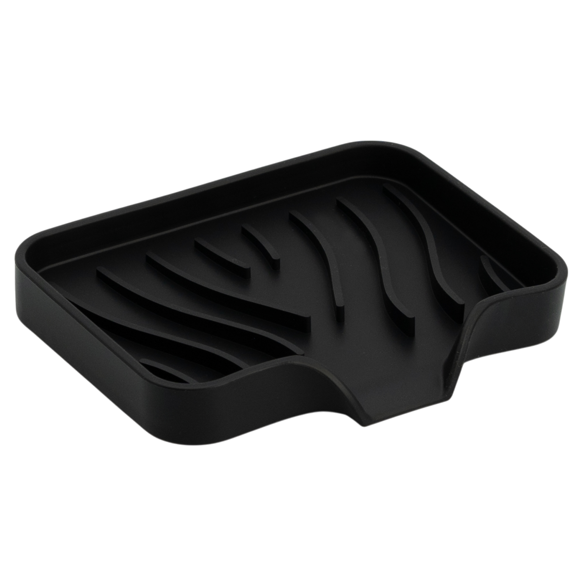 Изображение товара Мыльница Vidage Ангрен из силикона черная для ванной комнаты стильный аксессуар