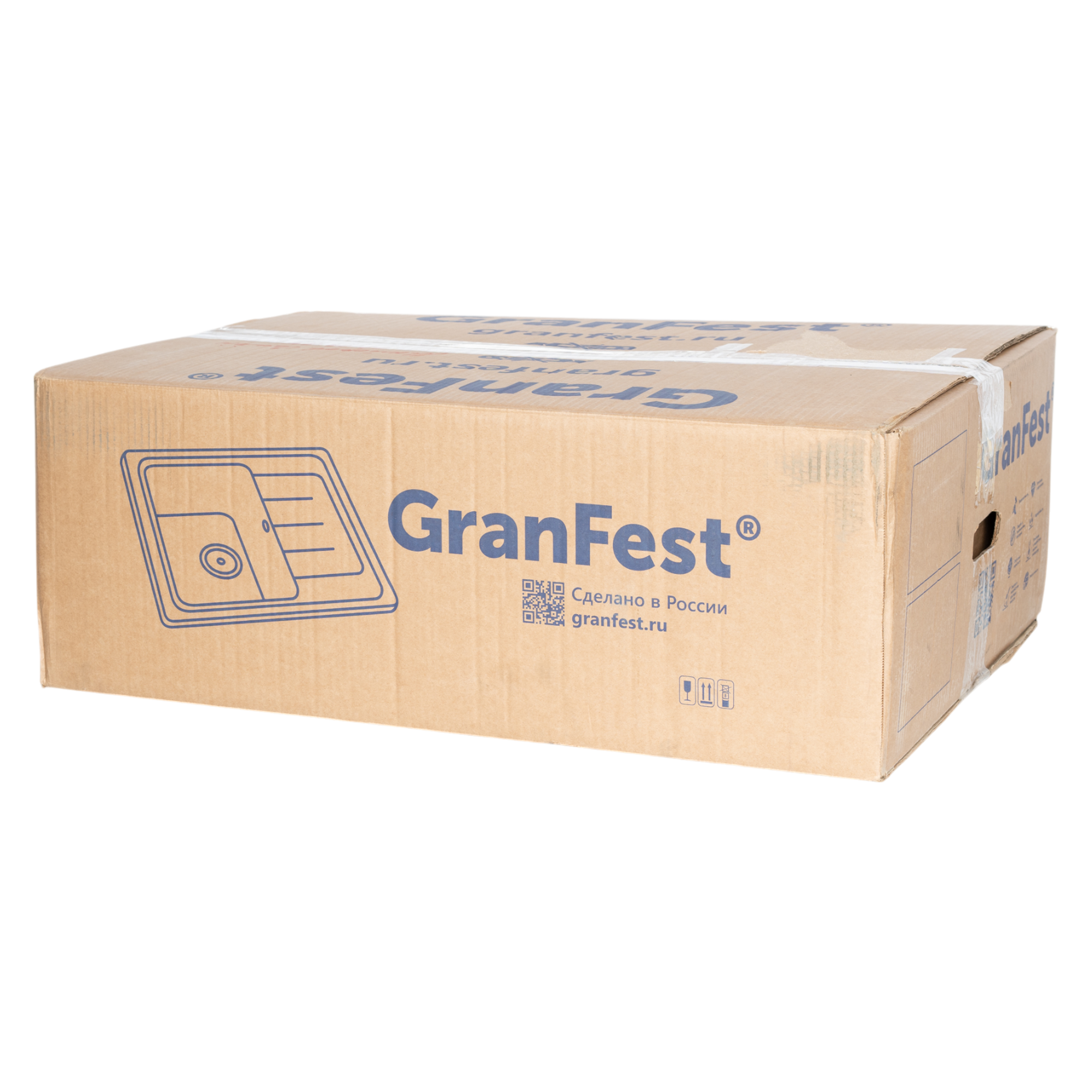 Мойка врезная Granfest Level 50x66 см глубина чаши 20 см мраморная крошка цвет черный - 5
