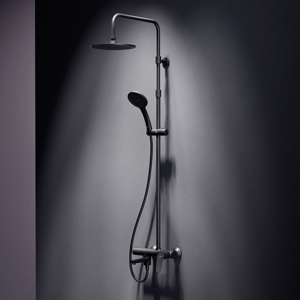 Изображение товара Душевая система AM.PM Drive F079U922 черный матовый с верхним душем