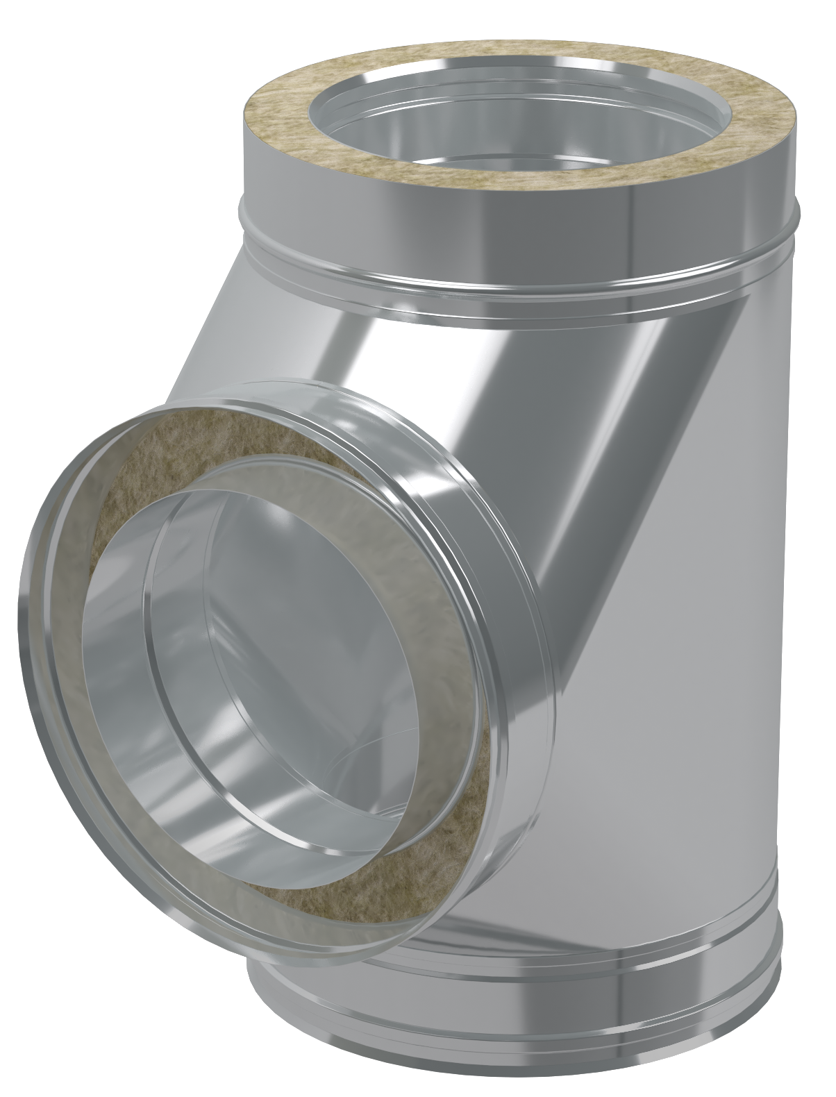 Изображение товара Тройник утепленный Corax 90° D115x200 430/0.8 мм для дымоходов