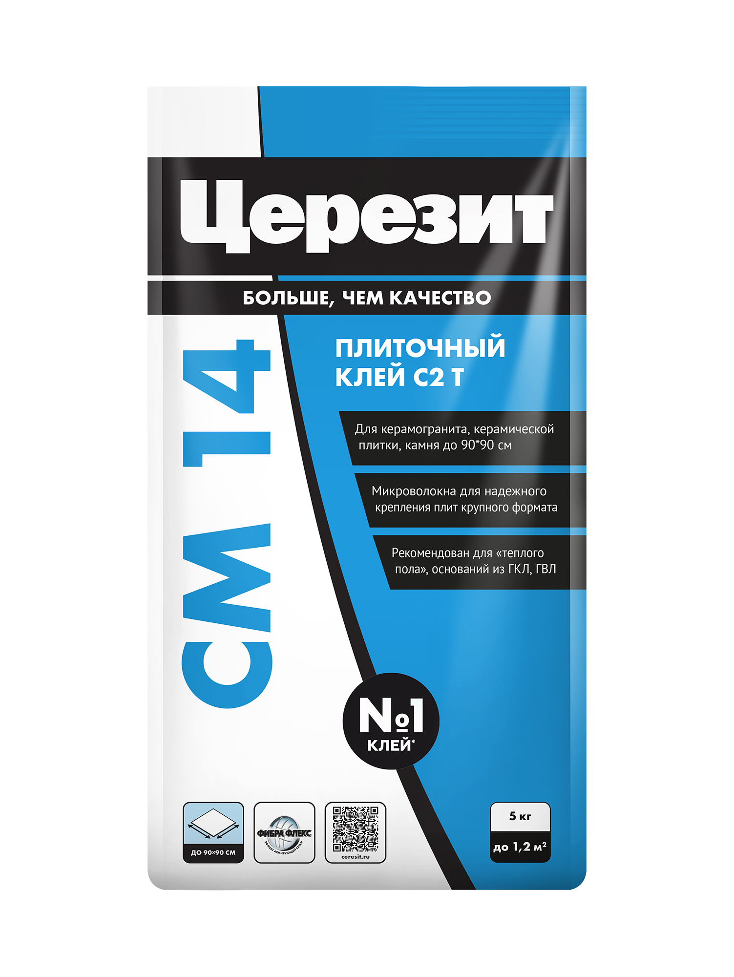 Изображение товара Клей для плитки и керамогранита Церезит CM 14 Extra 5 кг водостойкий морозостойкий