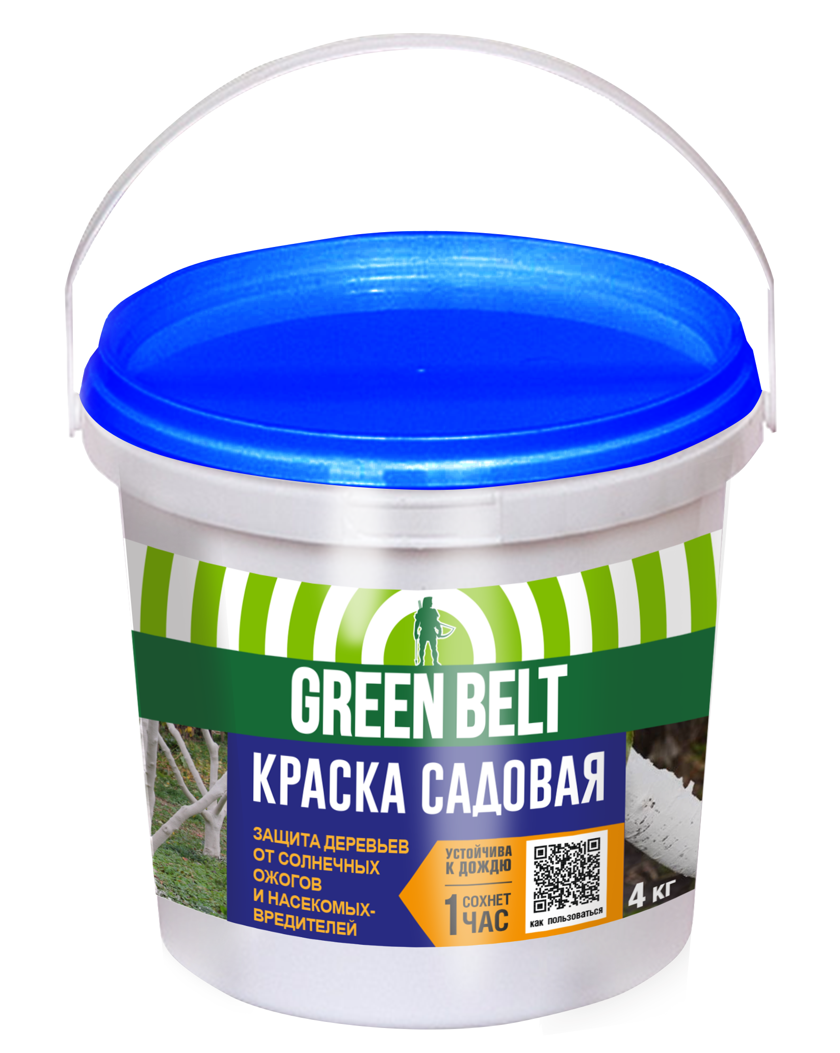 Краска для деревьев Green Belt 4 кг ️ купить по цене 343 ₽/шт. в ...