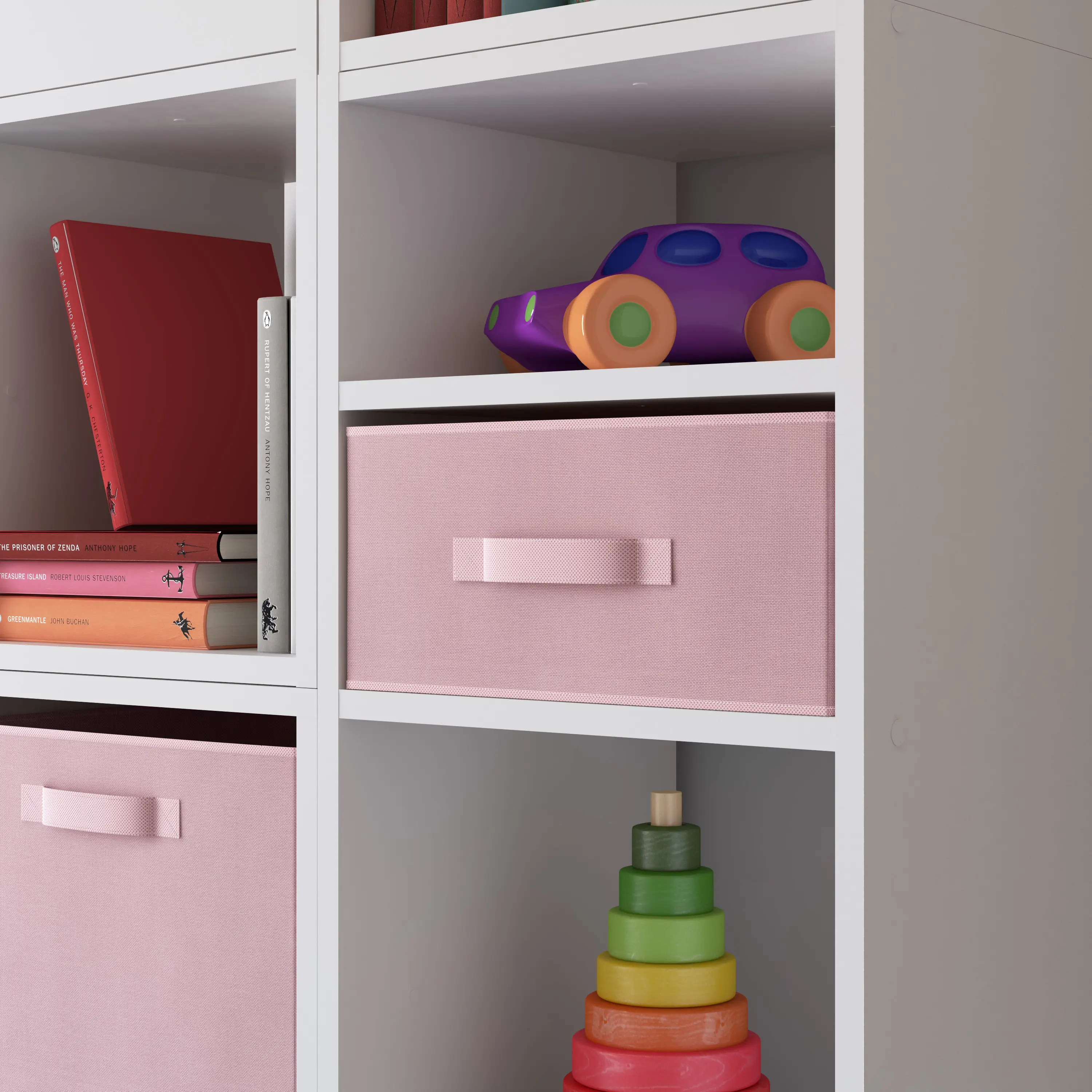 Короб Spaceo KUB Kiss 15x31x31 см 14.4 л полиэстер цвет розовый - 3
