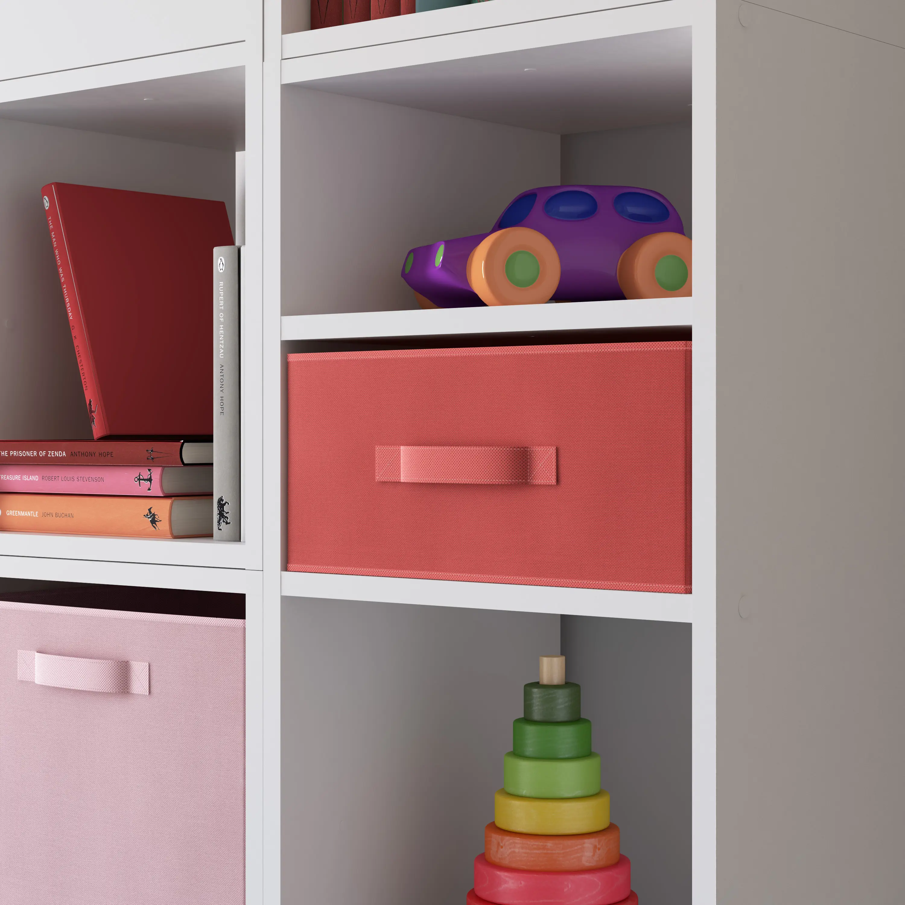 Короб Spaceo KUB Cocktail 15x31x31 см 14.4 л полиэстер цвет коралловый - 3