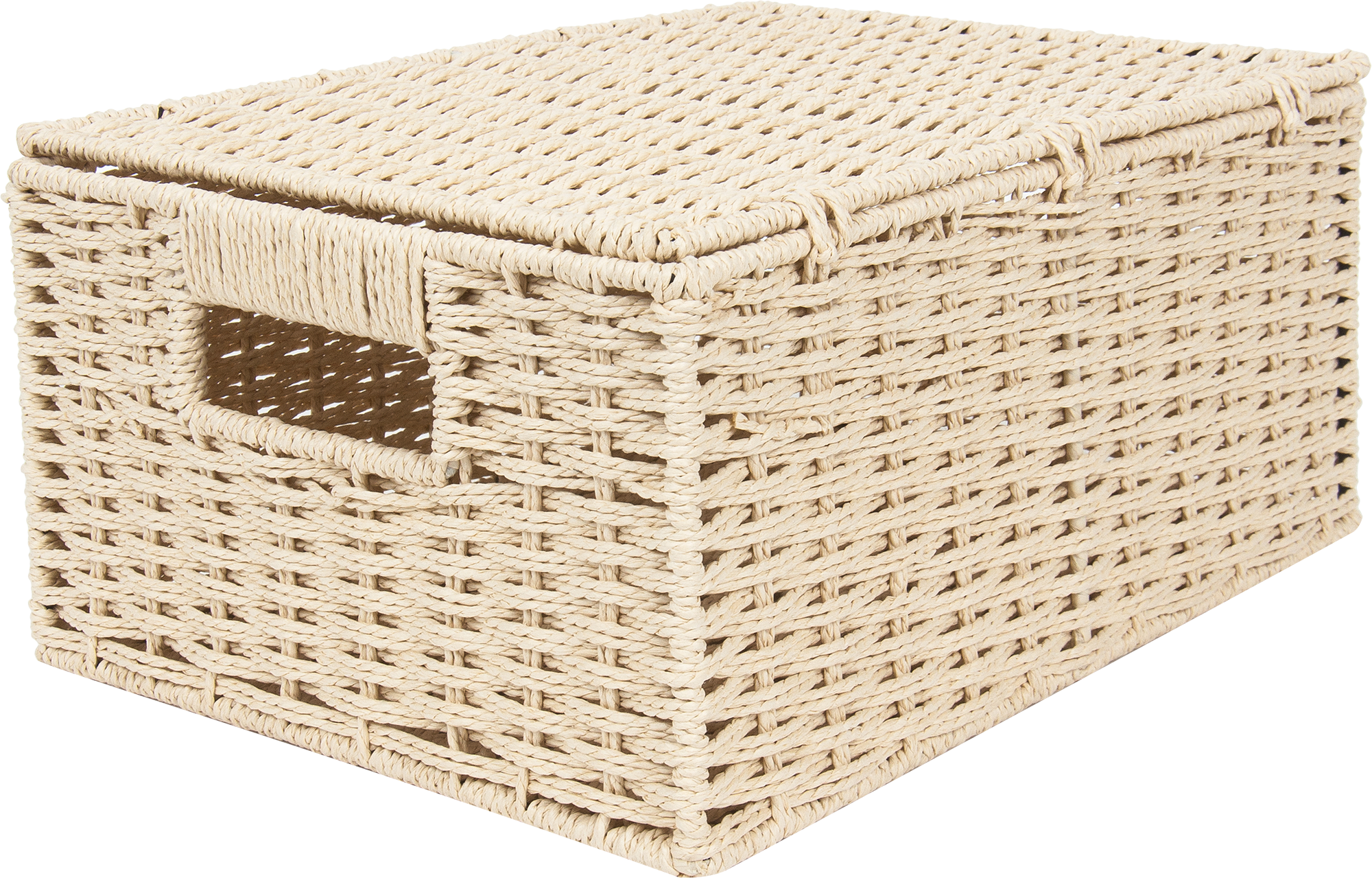 Изображение товара Корзина для хранения 31x15x23 см бумажный шпагат бежевый STORIDEA