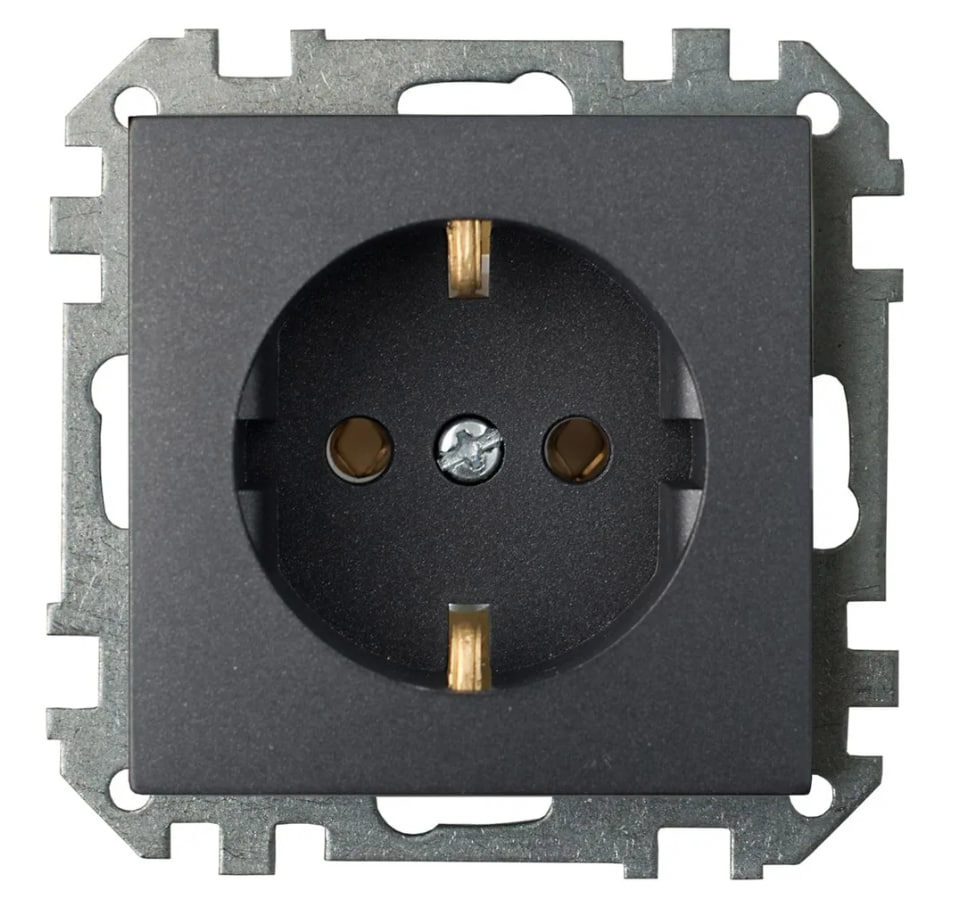 Изображение товара BYLECTRICA Стиль РС16 525 С110 525 Розетка с выключателем графит