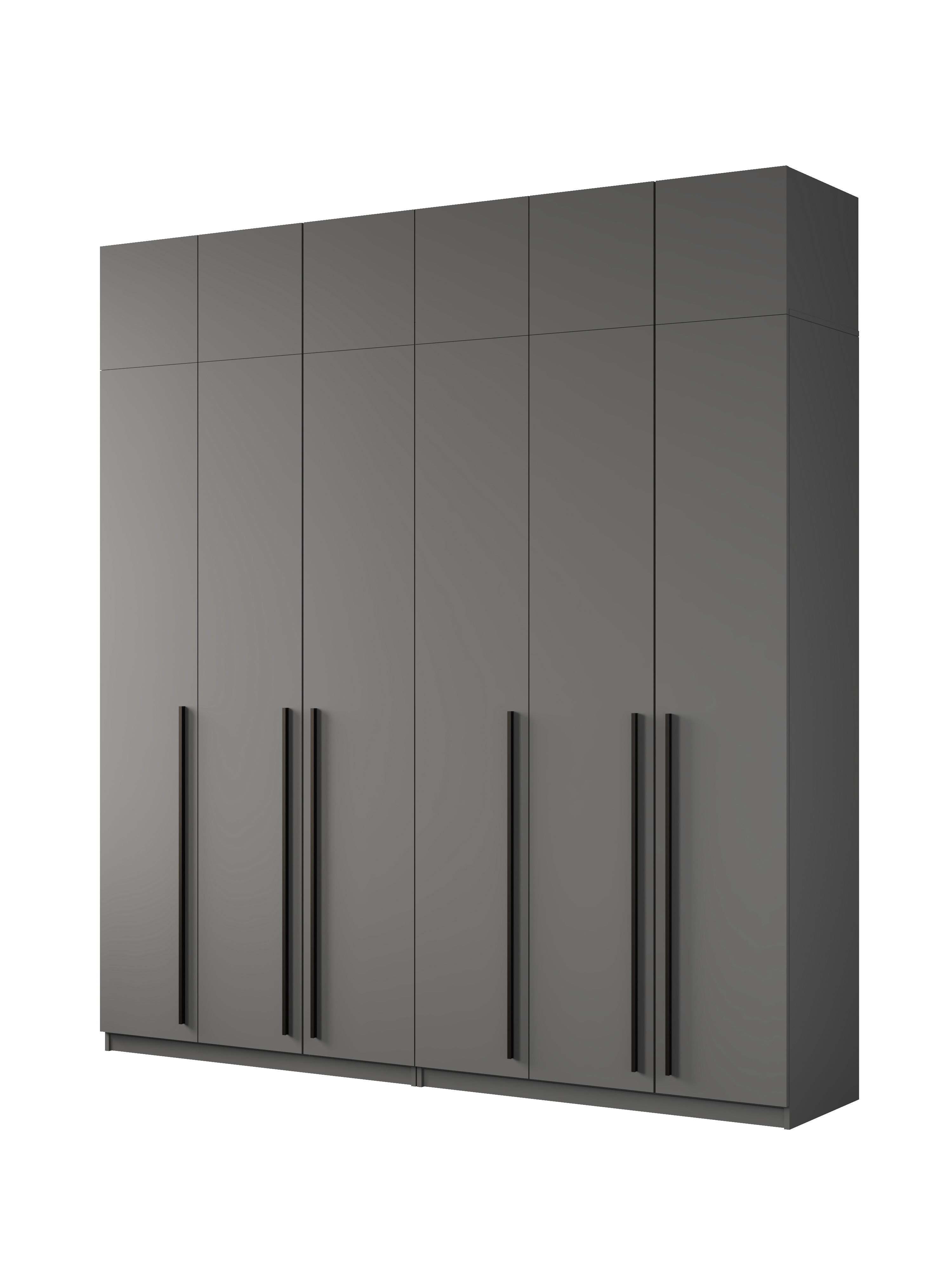 Изображение товара Распрашной шкаф для одежды Принцесса Мелания 240x260x50 см графит ЛДСП