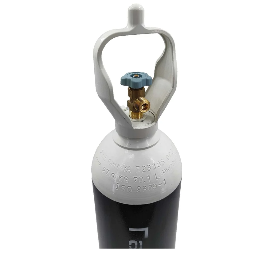 Изображение товара Газовый баллон бесшовный стальной 20 л для аргона и co2 ГАЗ ЗА ЧАС
