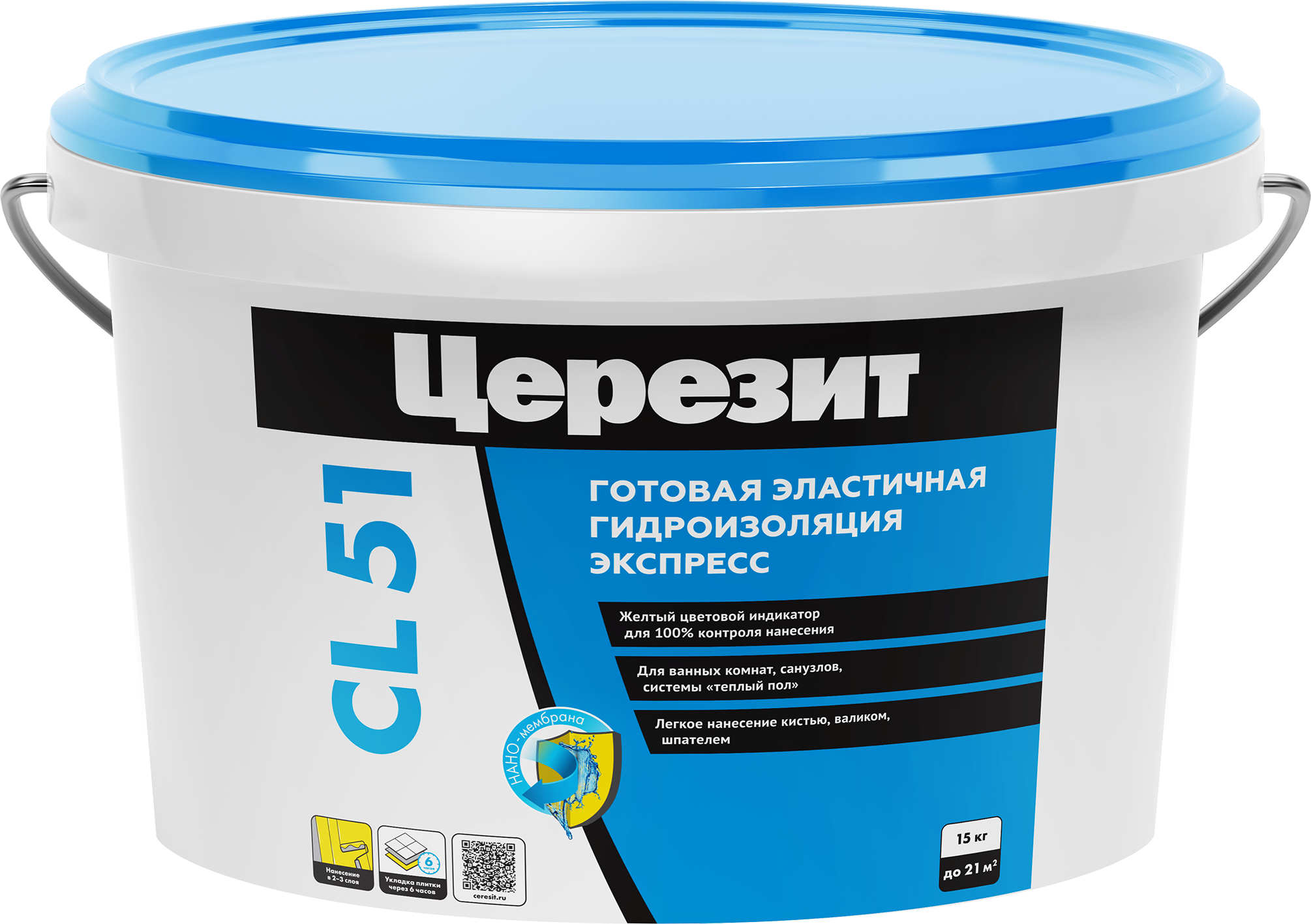 Изображение товара Мастика гидроизоляционная полимерная Церезит CL 51 15 кг