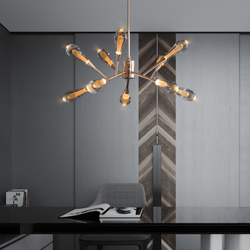 Изображение товара Современная светодиодная люстра на штанге Fial CH 6 плафонов нейтральный белый свет