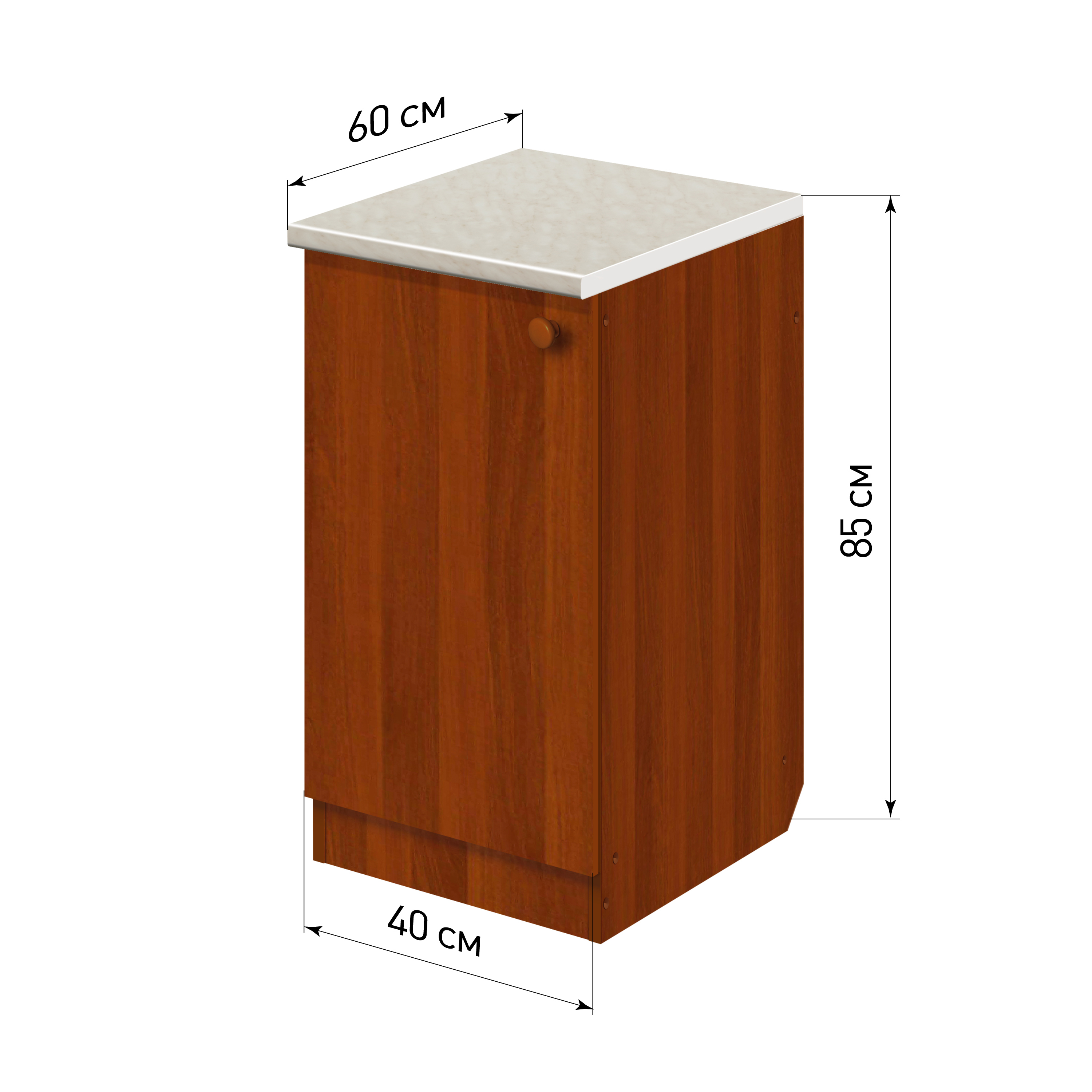 Изображение товара Напольный шкаф Лидер Эконом ПС4060Ор 40x85x60 см Орех