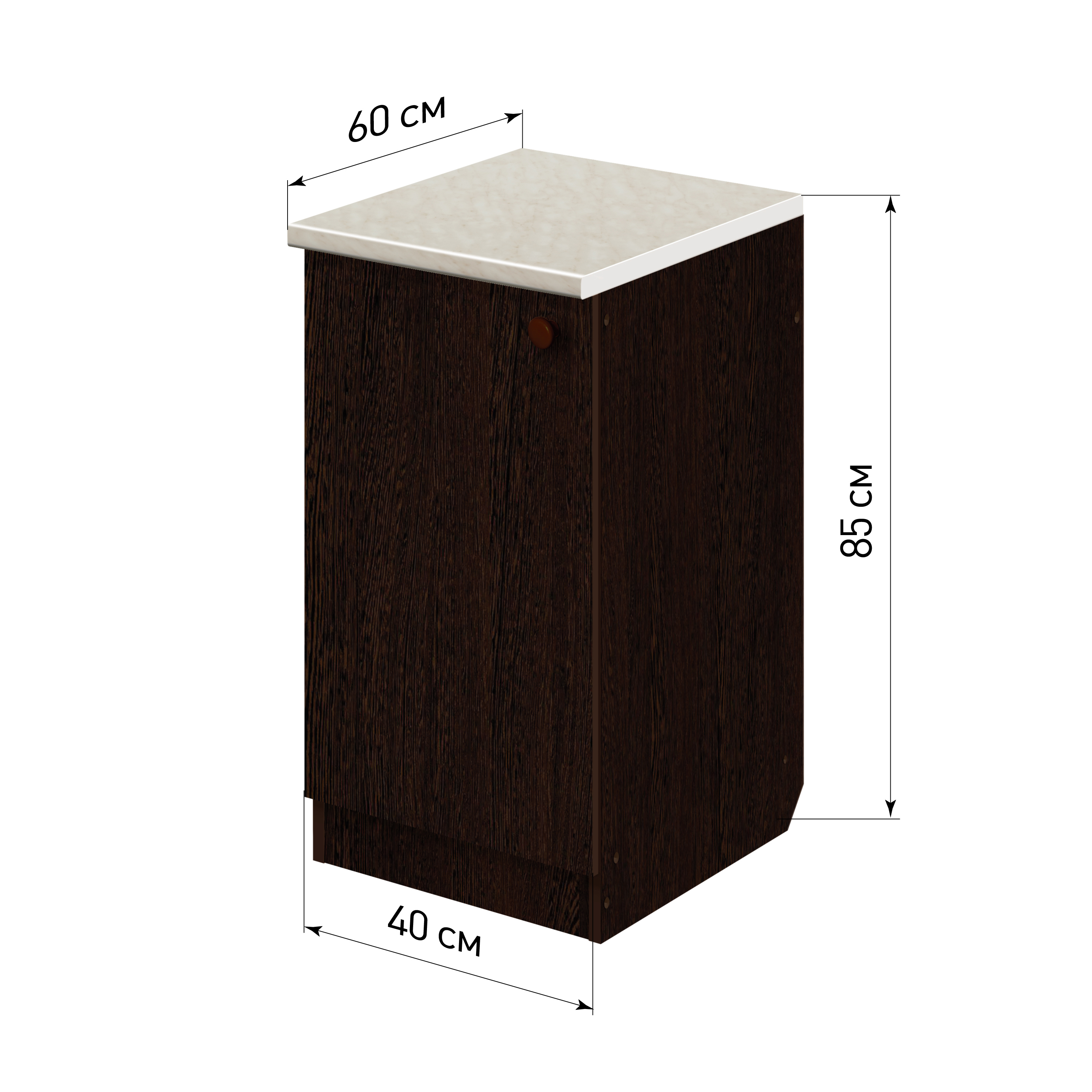 Изображение товара Напольный шкаф Лидер Эконом ТС4060vg 40x85x60 см ЛДСП цвет венге