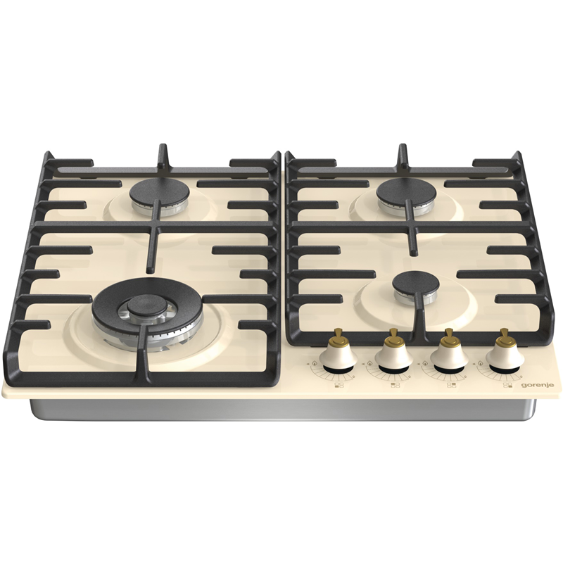 Изображение товара Газовая варочная панель Gorenje BG6AB-G0B 60 см 4 конфорки слоновая кость