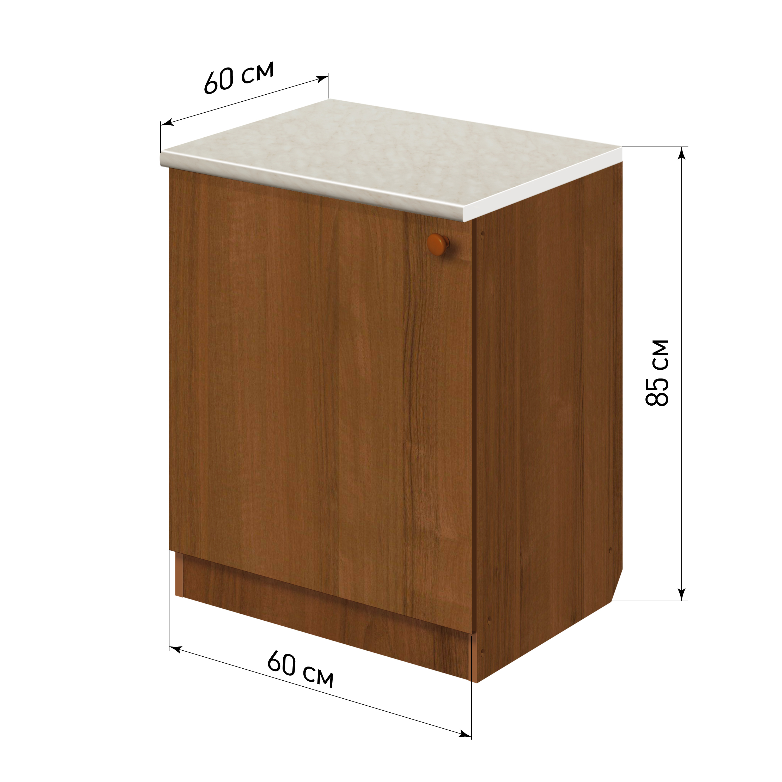 Изображение товара Напольный шкаф ЛИДЕР Эконом ПС70673 Дуб 60x85x60 см
