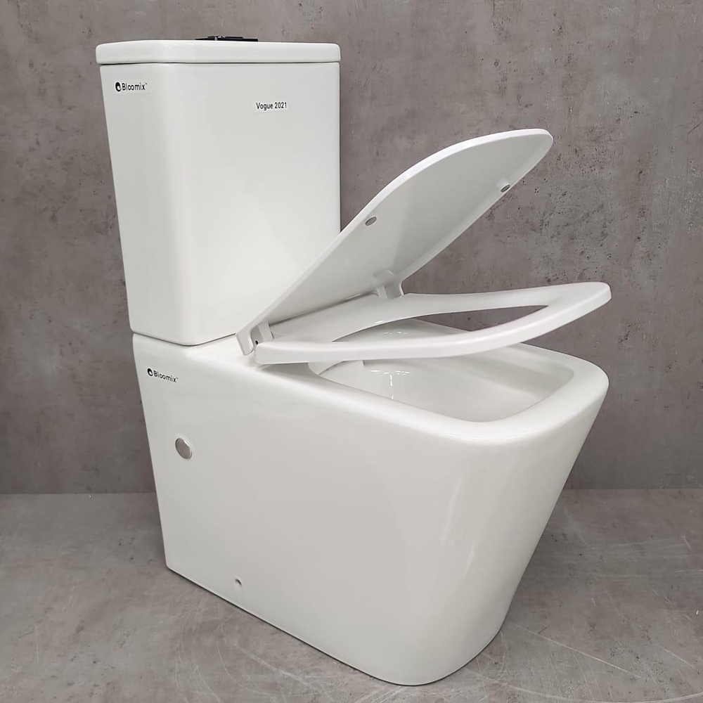 Изображение товара Унитаз-компакт Bloomix Vogue 2021 безободковый белый с двойным смывом
