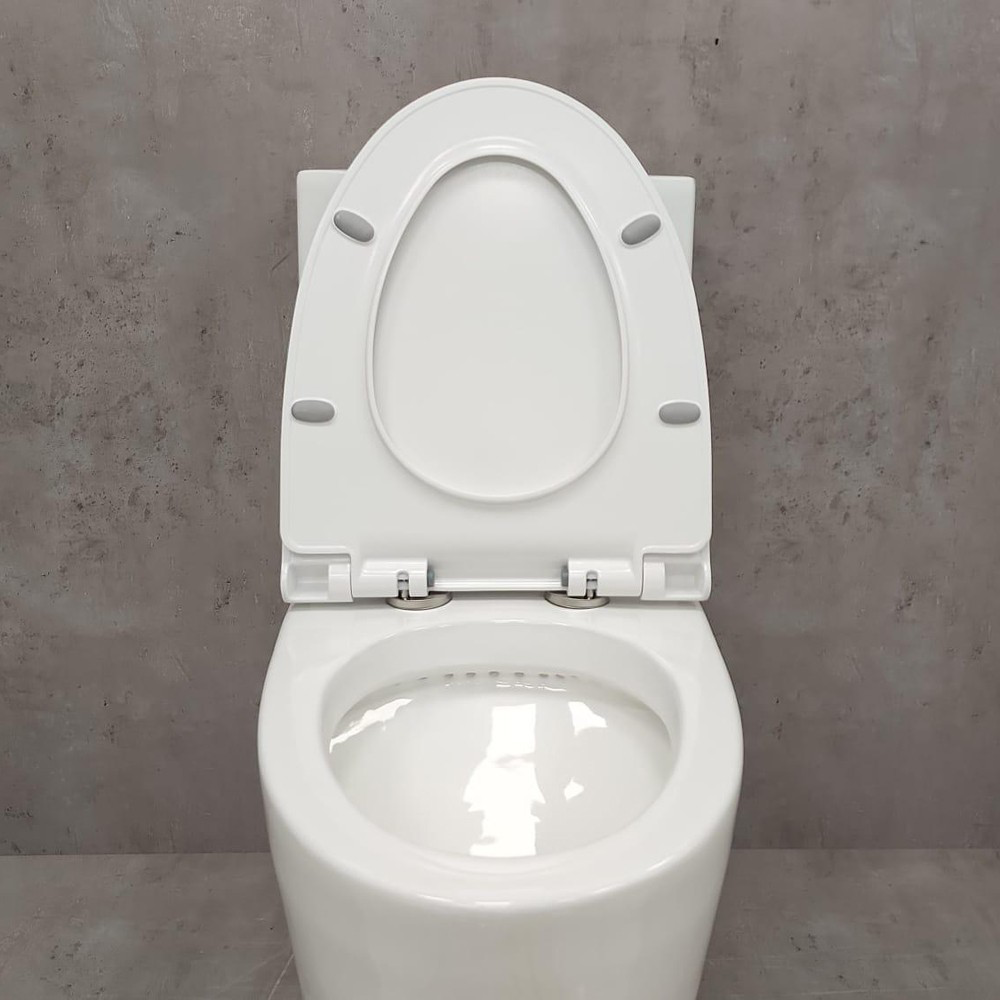 Изображение товара Унитаз-компакт Bloomix Mono 5012 моноблок безободковый горизонтальный душевой смыв Германия