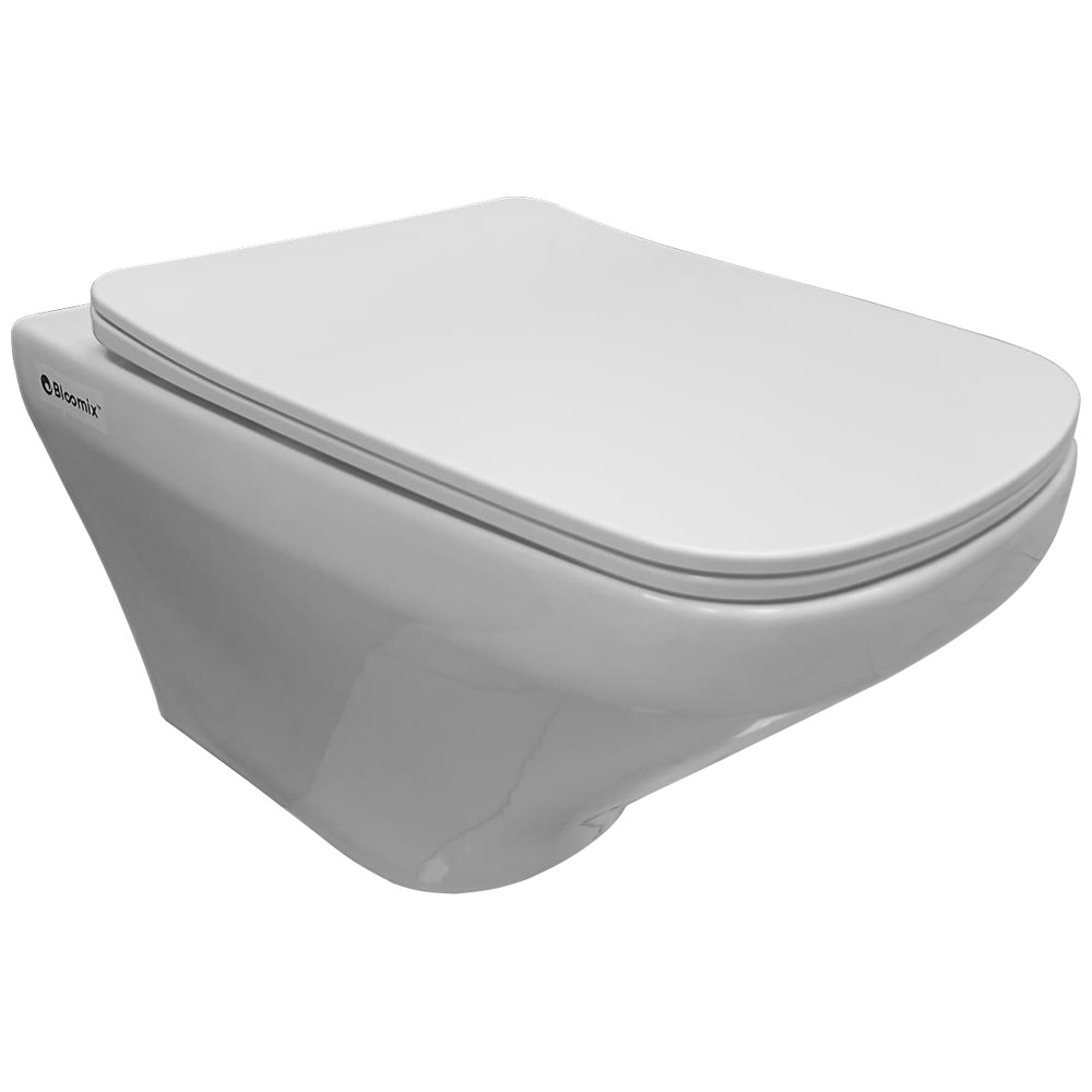 Изображение товара Подвесной безободковый унитаз Bloomix MS-172694 с сиденьем микролифт