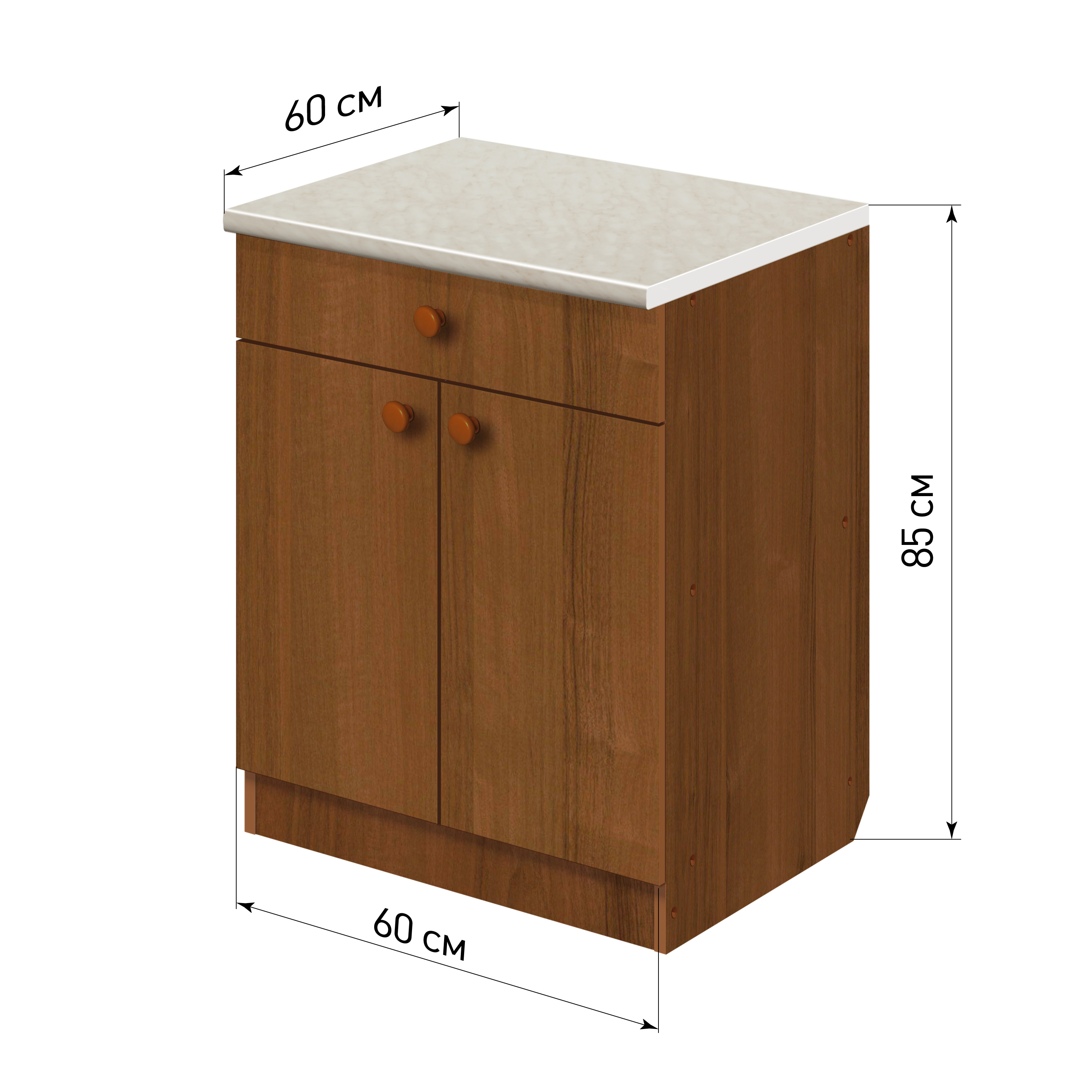 Изображение товара Напольный шкаф Лидер Эконом TY6060 ДУБ 60x85x60 см ЛДСП цвет дуб