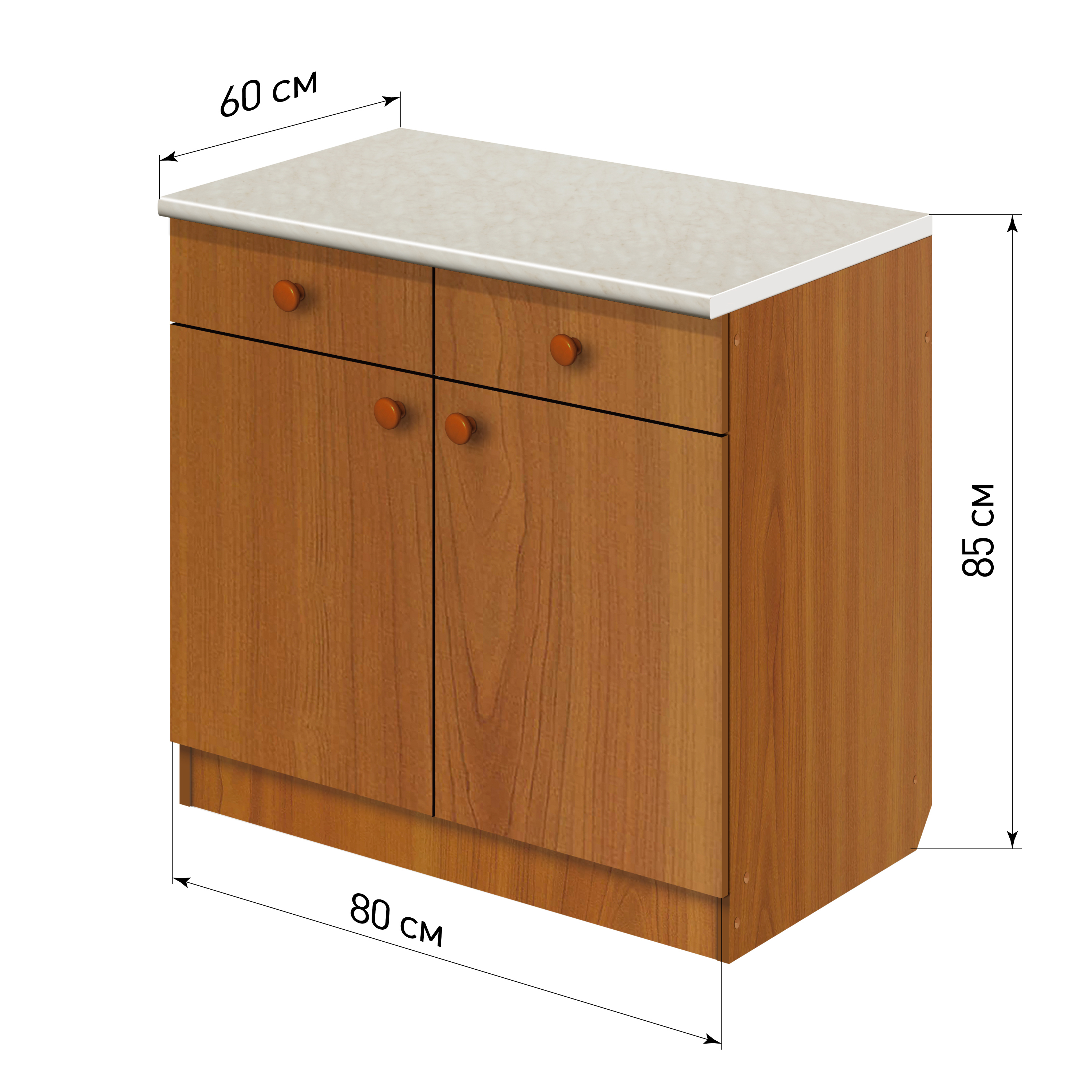 Изображение товара Напольный шкаф Лидер Эконом TY806022Olha 80x85x60 см ЛДСП цвет ольха