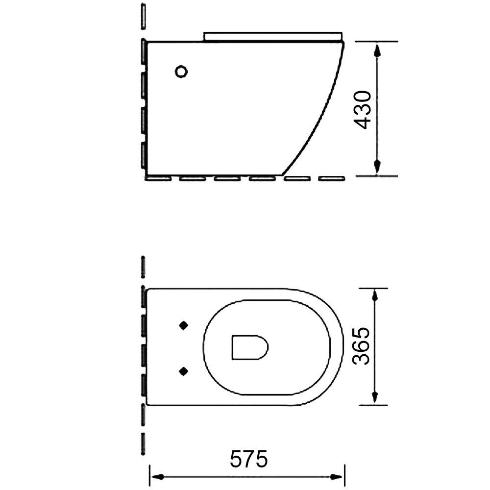 Изображение товара Подвесной унитаз безободковый Bloomix MS-172900 с сиденьем микролифт Германия
