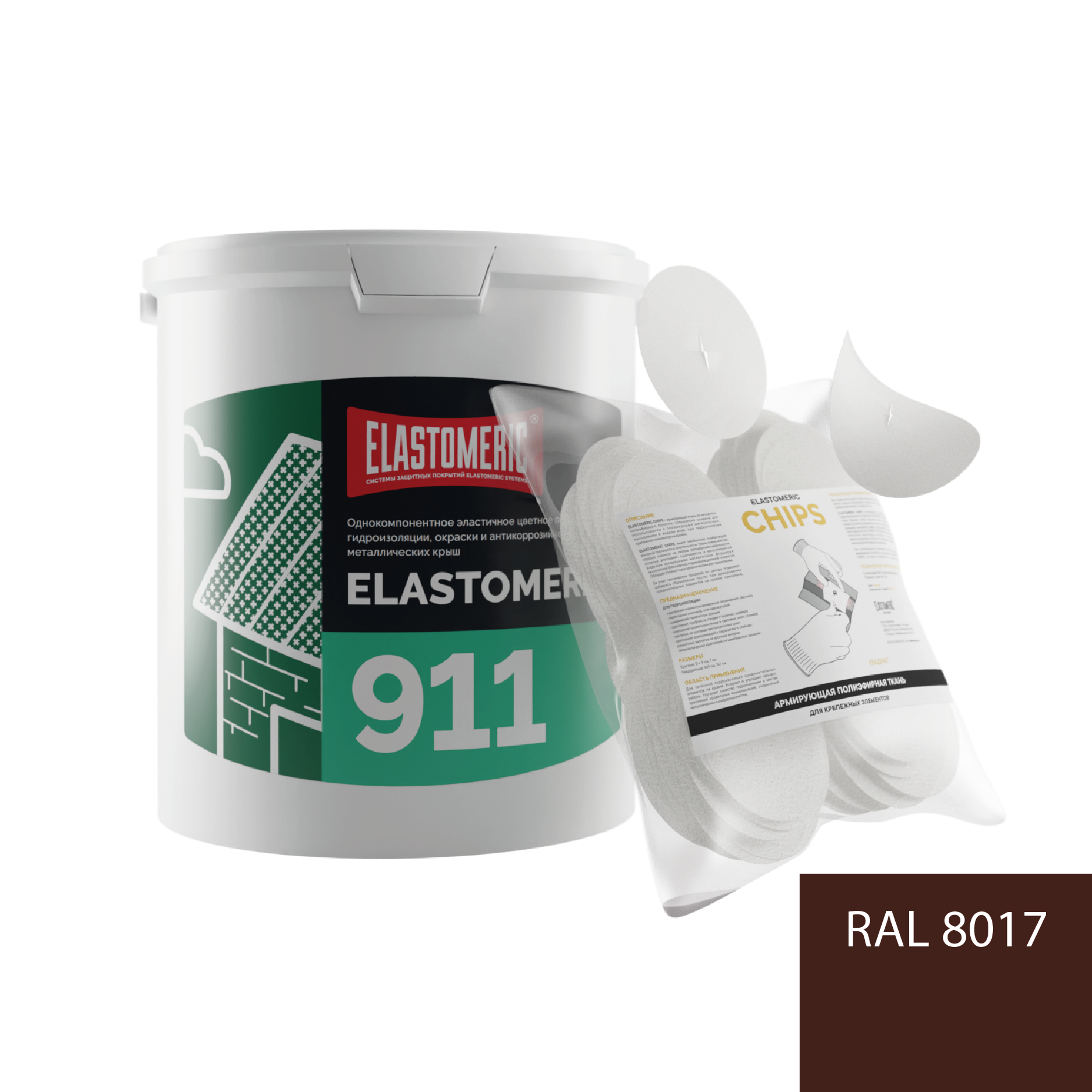 Изображение товара Мастика Elastomeric Systems 911 шоколадная для гидроизоляции кровли и стен