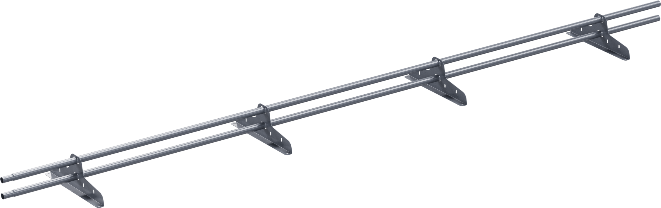 Снегозадержатель трубчатый ЭКО для любого вида кровли 3 м RAL 7024(RR23) темно-серый