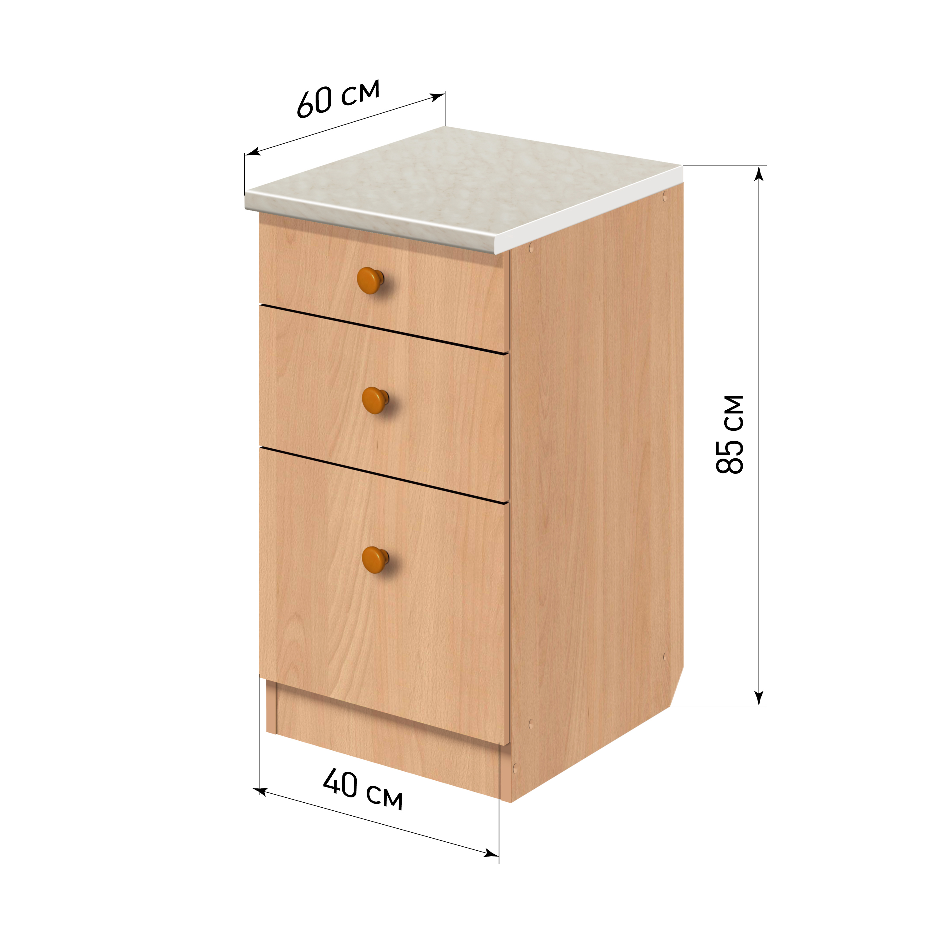 Изображение товара Напольный шкаф Лидер Эконом TY40603Бк 40x85x60 см ЛДСП цвет бук