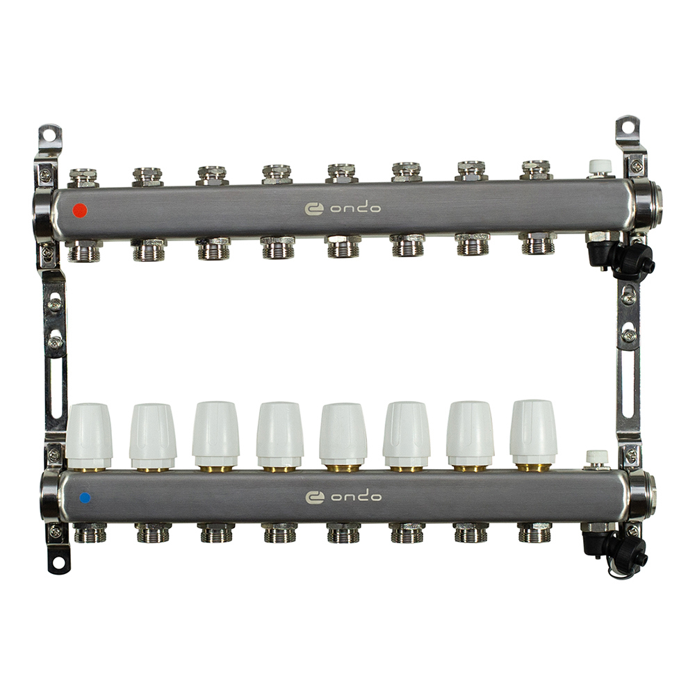 Изображение товара Коллекторная группа Ondo OKGSP008 1"x3/4" евроконус 8 выходов нержавеющая сталь