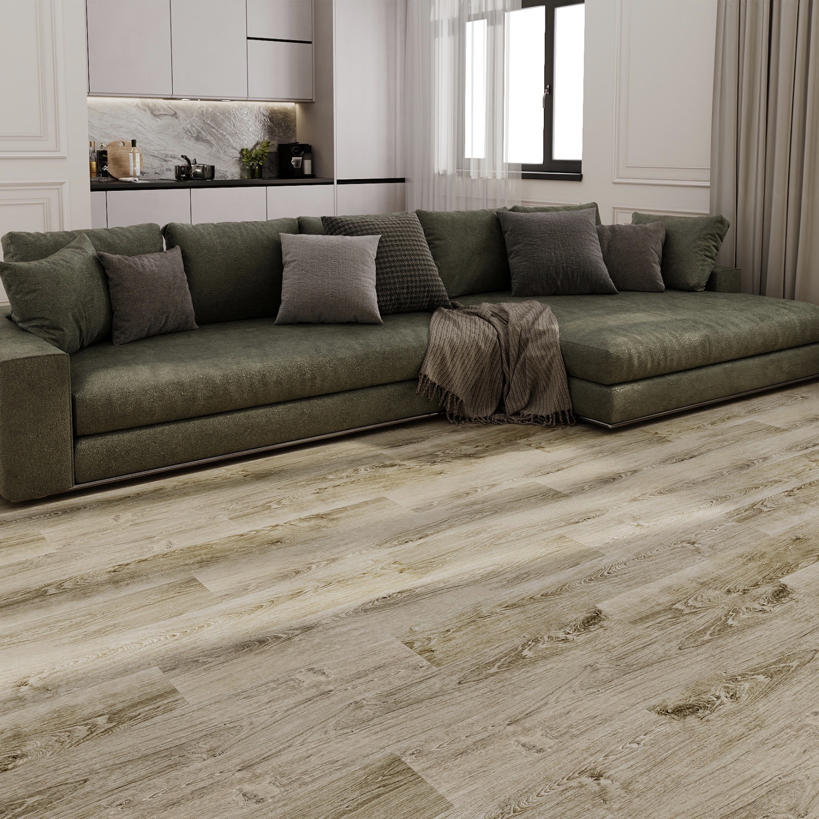 Изображение товара SPC плитка Novafloor Дуб рустикальный 42 класс толщина 3.5 мм 2.16 м², цена за упаковку