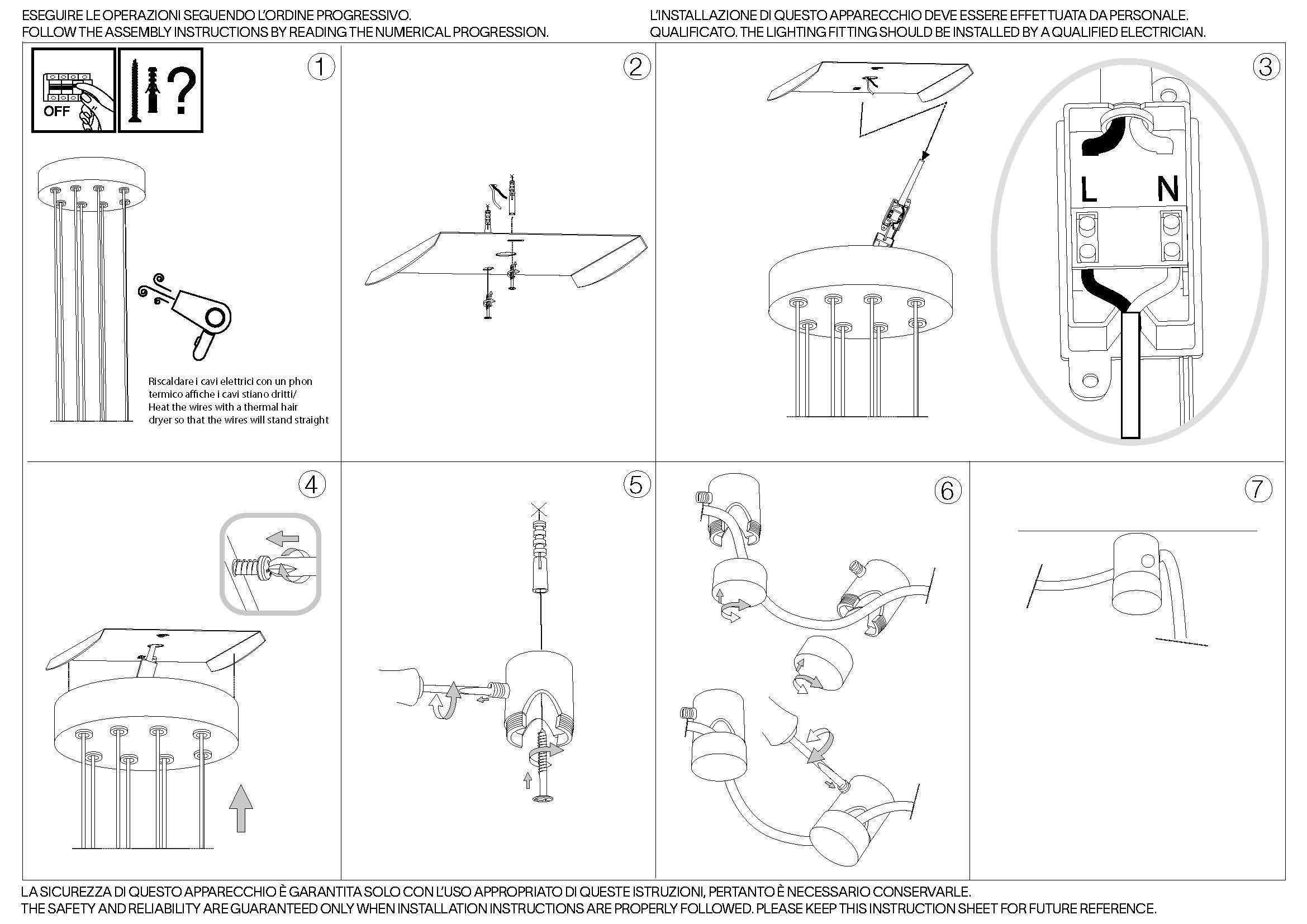 Изображение товара Светильник подвесной светодиодный Ideal lux Lucciola 283982 4 м² теплый белый (желтый) свет цвет черный