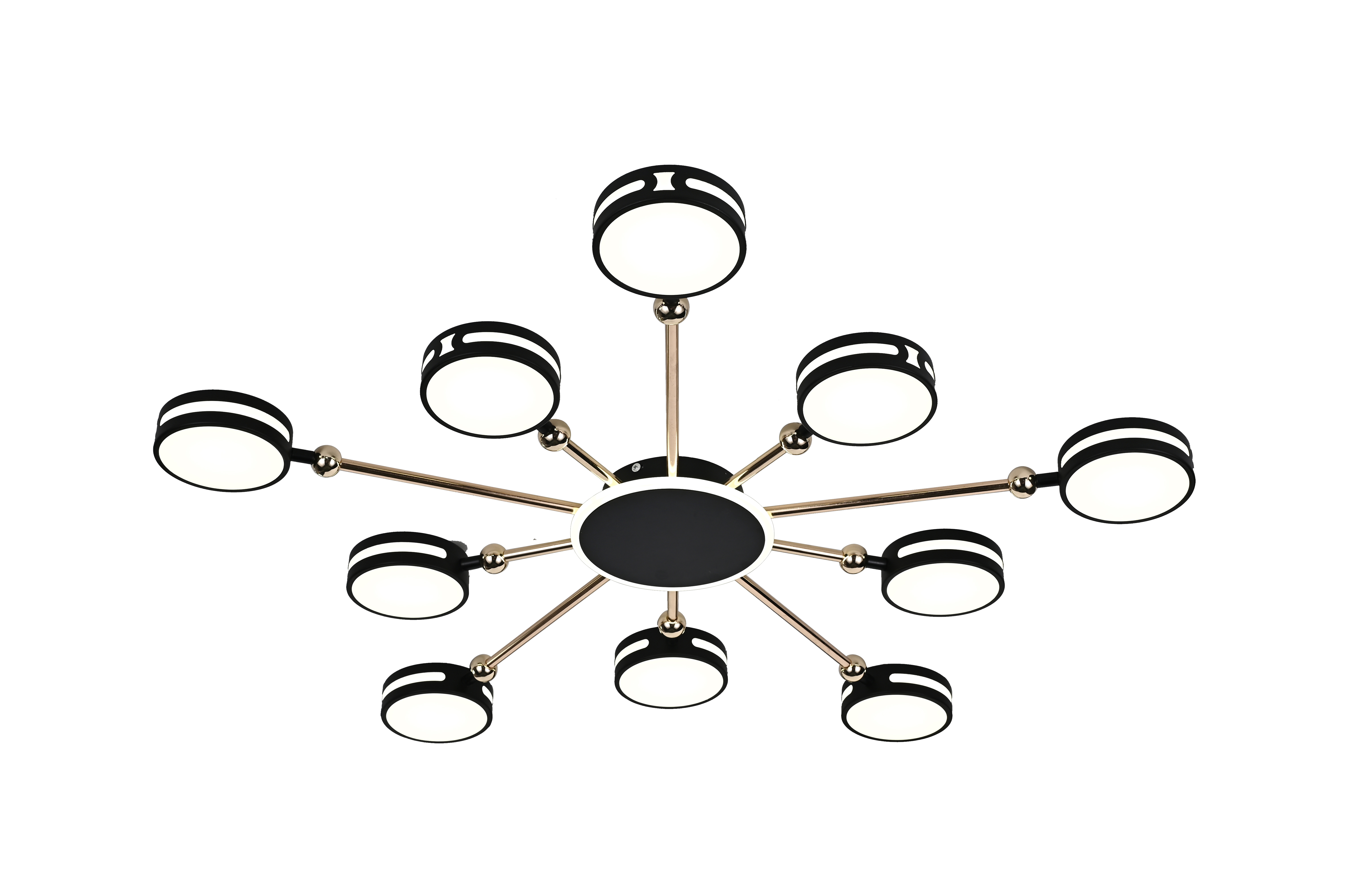 Изображение товара Люстра потолочная светодиодная Escada LEDА с пультом управление 130Вт IP44 черный золото