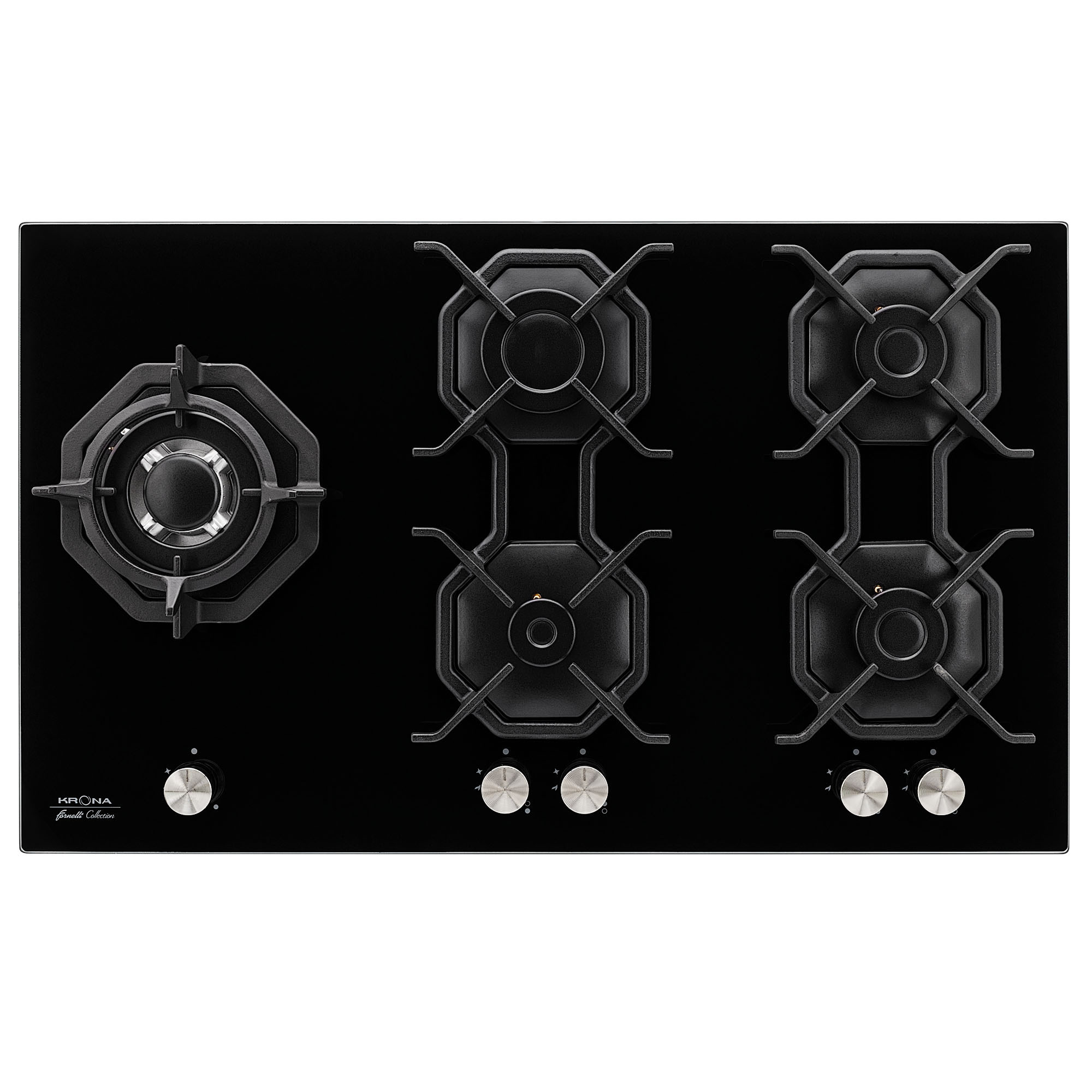 Изображение товара Газовая варочная панель Krona Grande 86 см 5 конфорок цвет черный