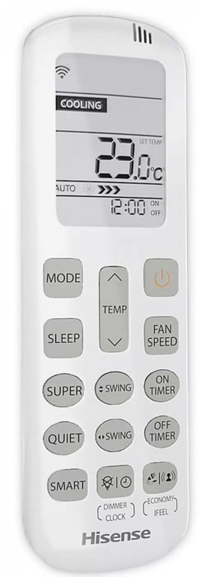 Изображение товара Инверторная сплит-система Hisense Zoom AS-07UW4RYRKB00 7К BTU охлаждение и обогрев Изображение товара Инверторная сплит-система Hisense Zoom AS-07UW4RYRKB00 7К BTU охлаждение и обогрев