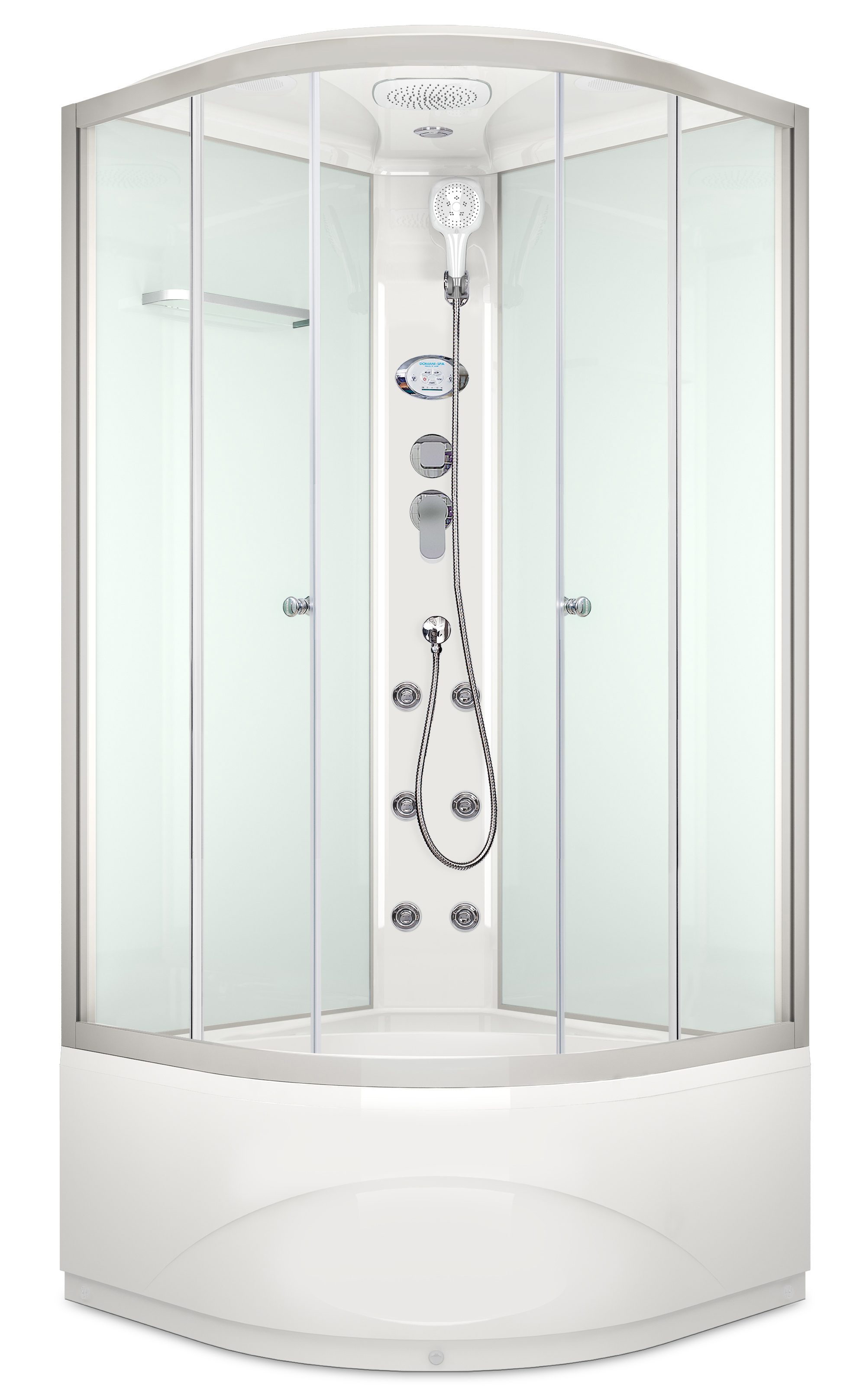 Изображение товара Душевая кабина Domani-Spa Delight полукруглая с гидромассажем