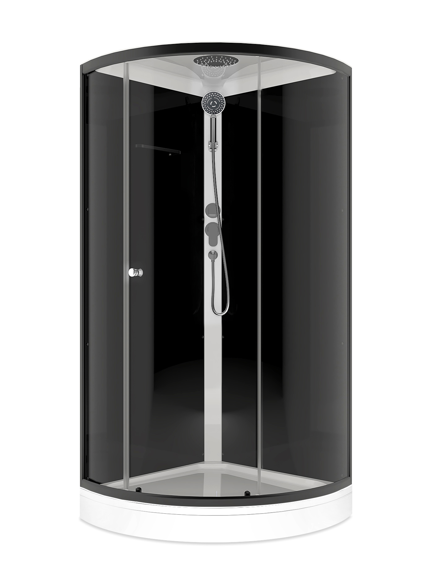 Изображение товара Душевая кабина Domani-Spa Simple 90x90 см с гидромассажем черная