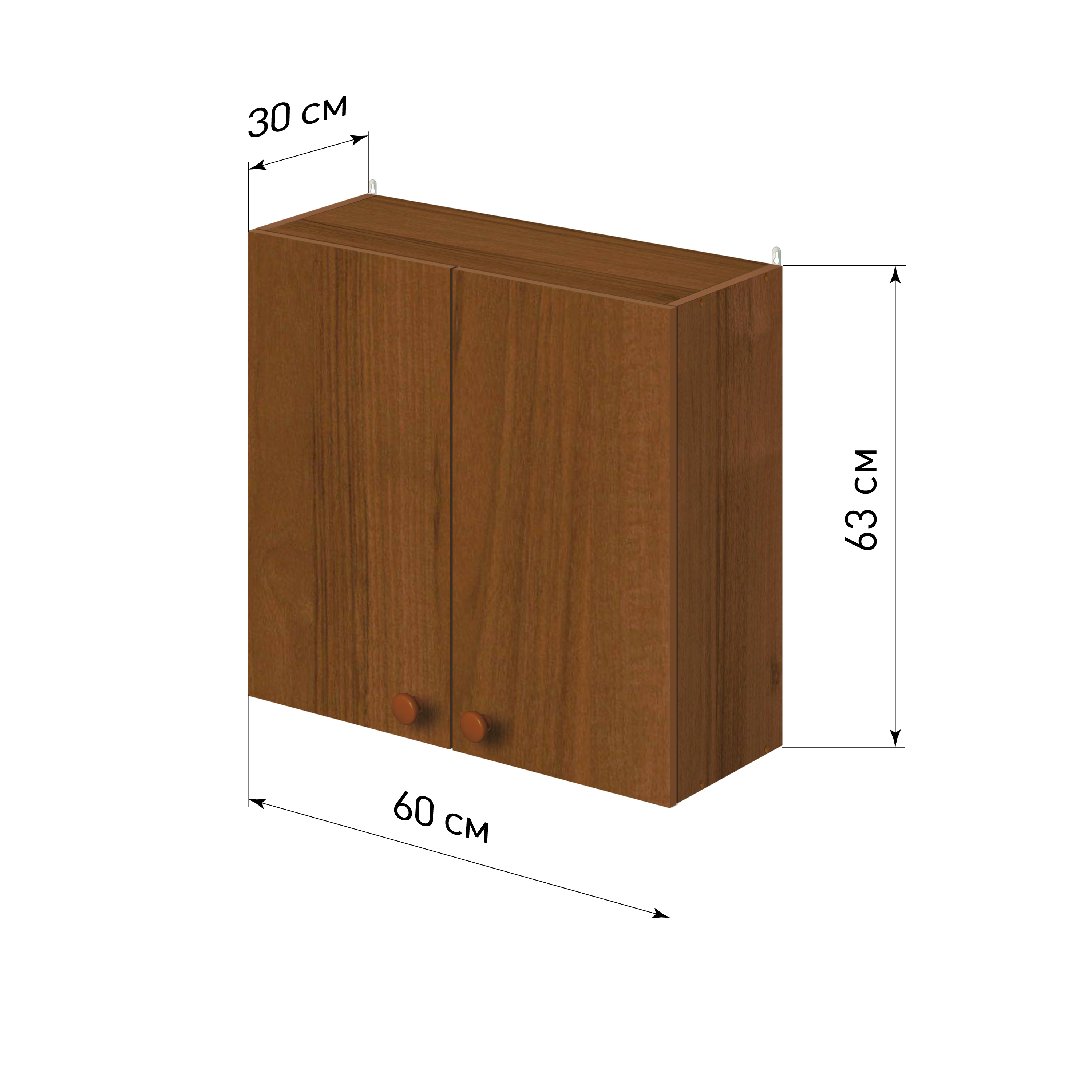 Изображение товара Навесной шкаф Лидер Эконом 005109 60x63x30 см с сушкой для посуды дуб
