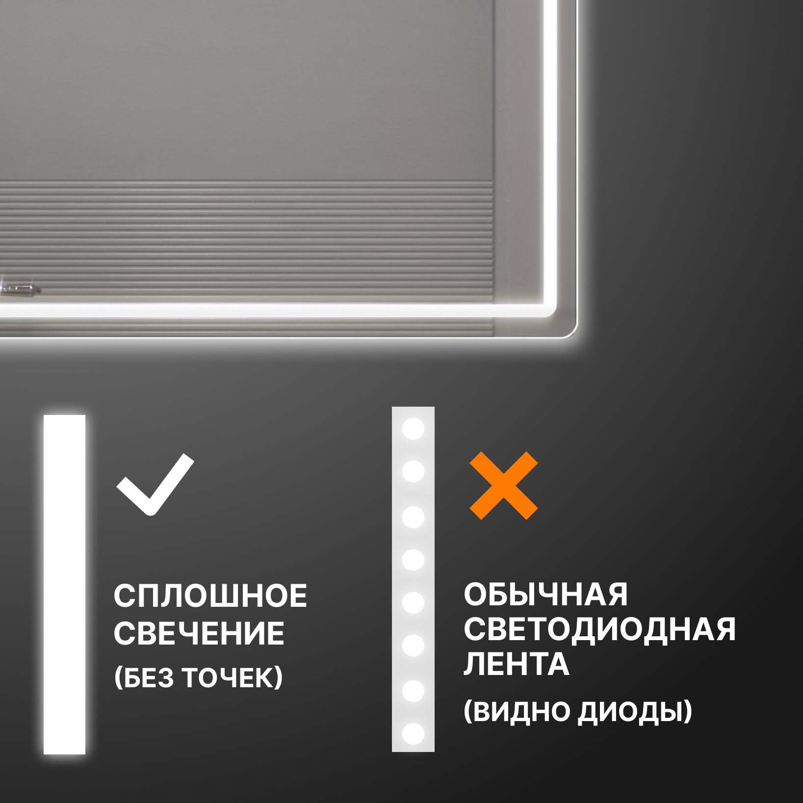Шкаф зеркальный для ванной Vigo Bloss 60x79 см с подсветкой и полкой - 4
