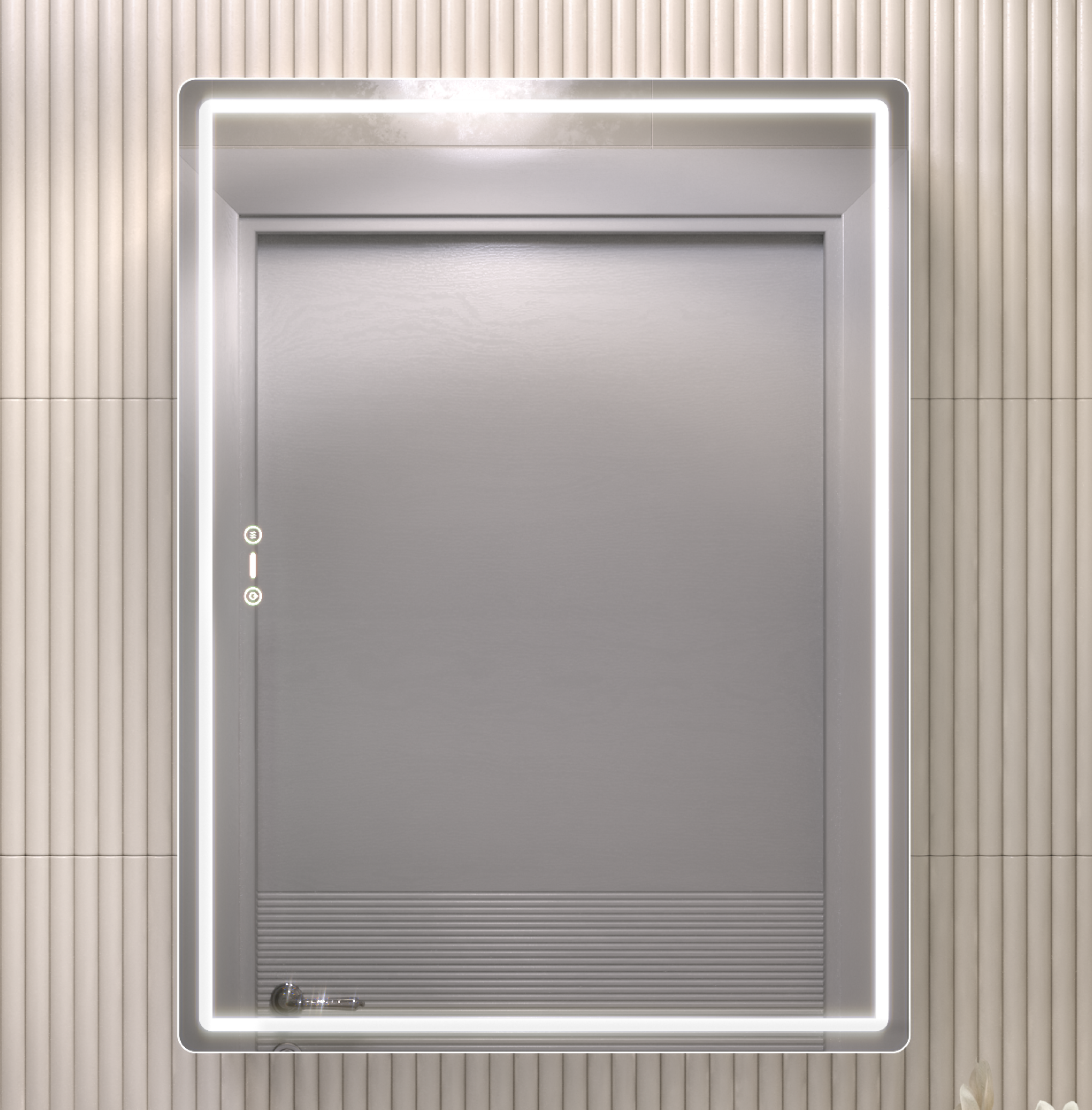 Шкаф зеркальный для ванной Vigo Bloss 60x79 см с подсветкой и полкой - 1
