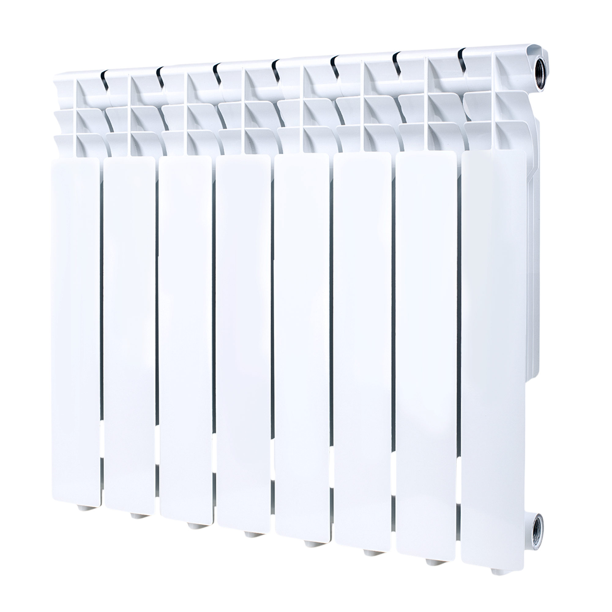 Изображение товара Алюминиевый секционный радиатор Monlan RU 500/80 8 секций белый для отопления