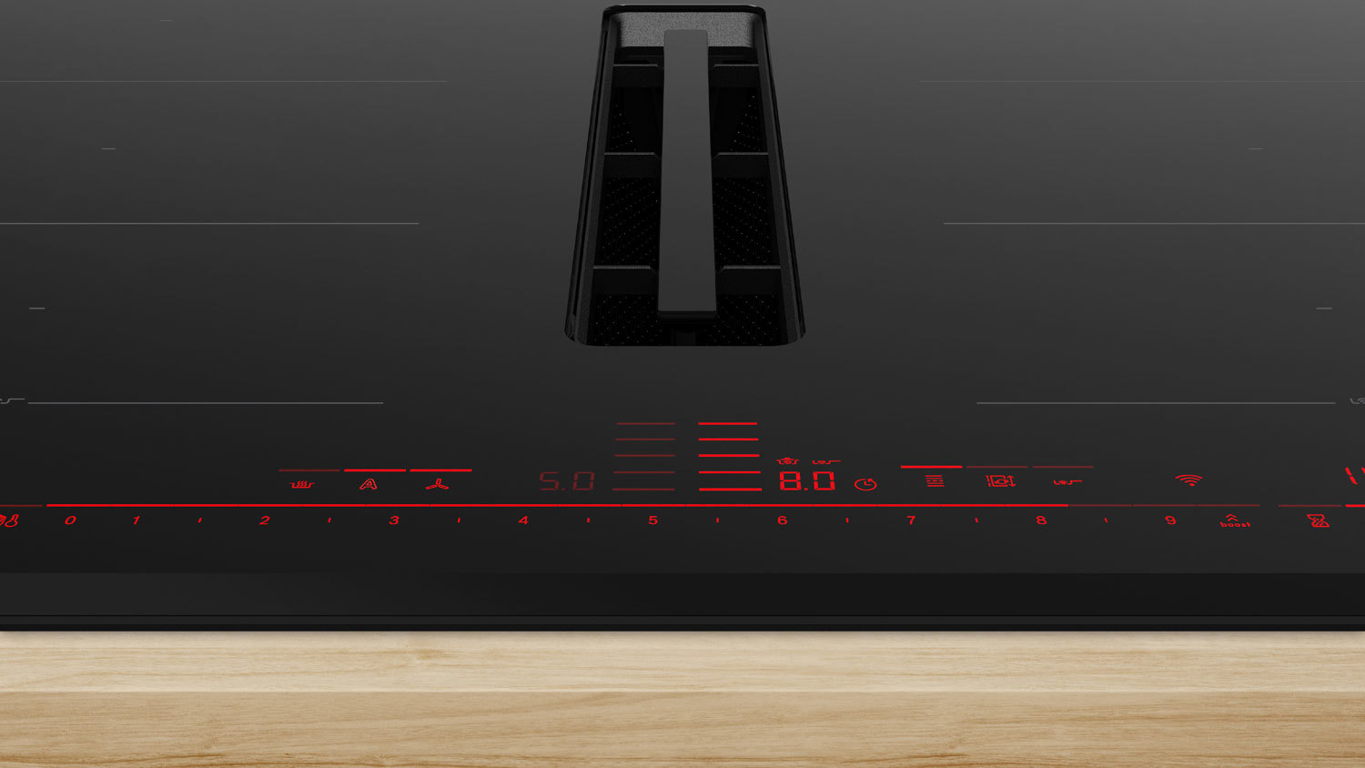 Изображение товара Электрическая индукционная варочная панель Bosch PXX895D66E 4 конфорки вентиляция