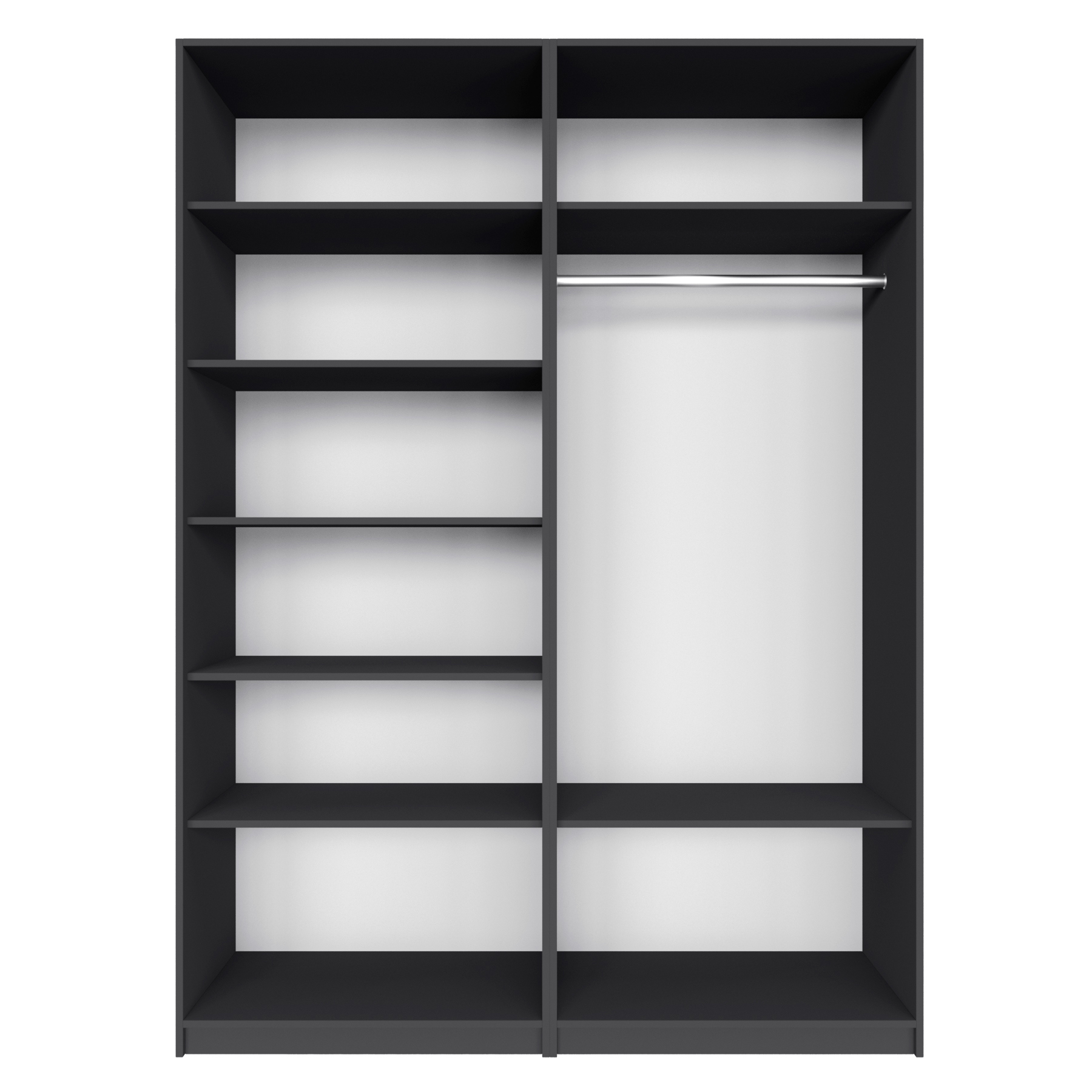 Изображение товара Раскладной шкаф распашной из ЛДСП в цвете серый диамант Мебельная компания е1