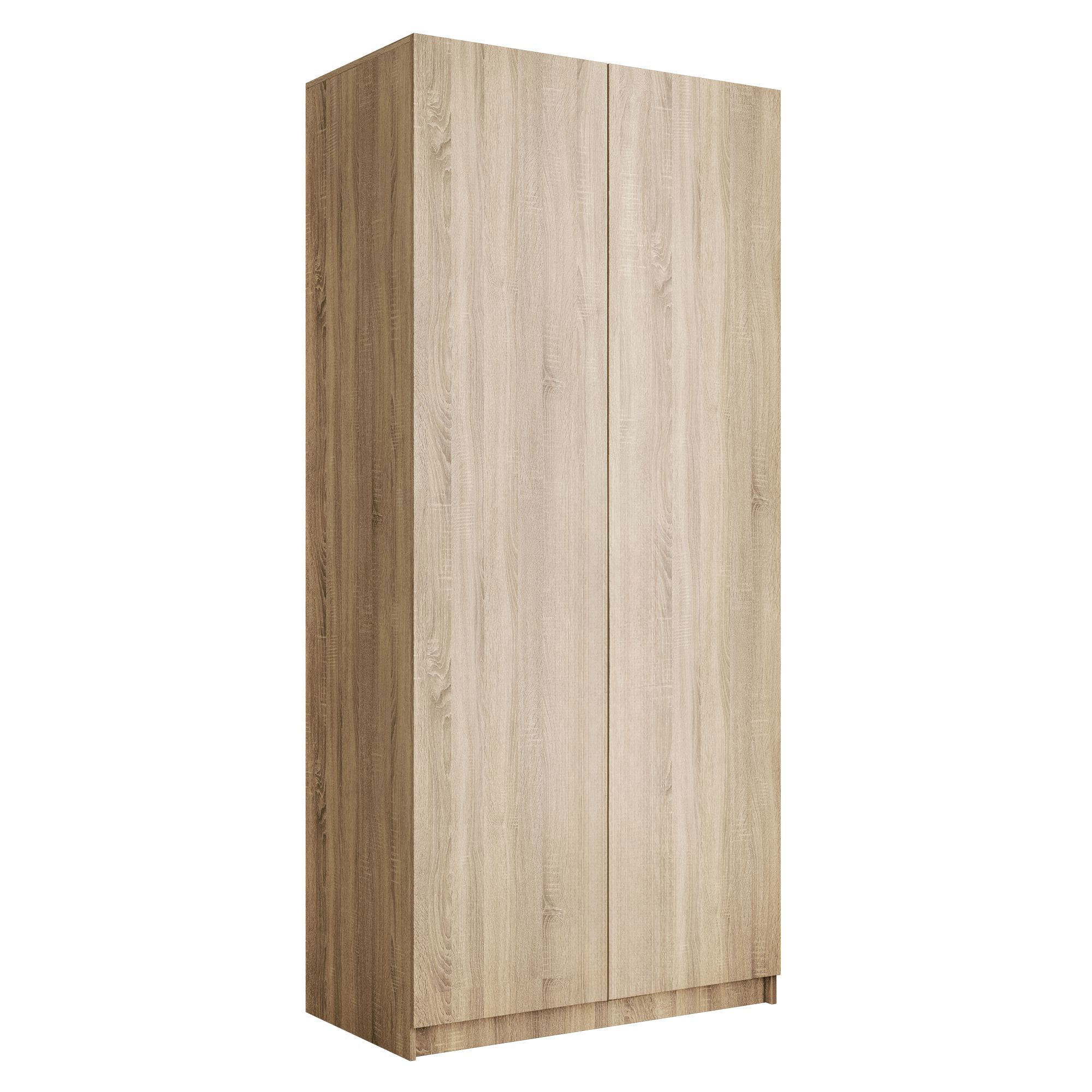 Изображение товара Шкаф распашной Мебельная компания е1 LCK_GL_SH_1000_S 101x220x52.5 см ЛДСП цвет сонома