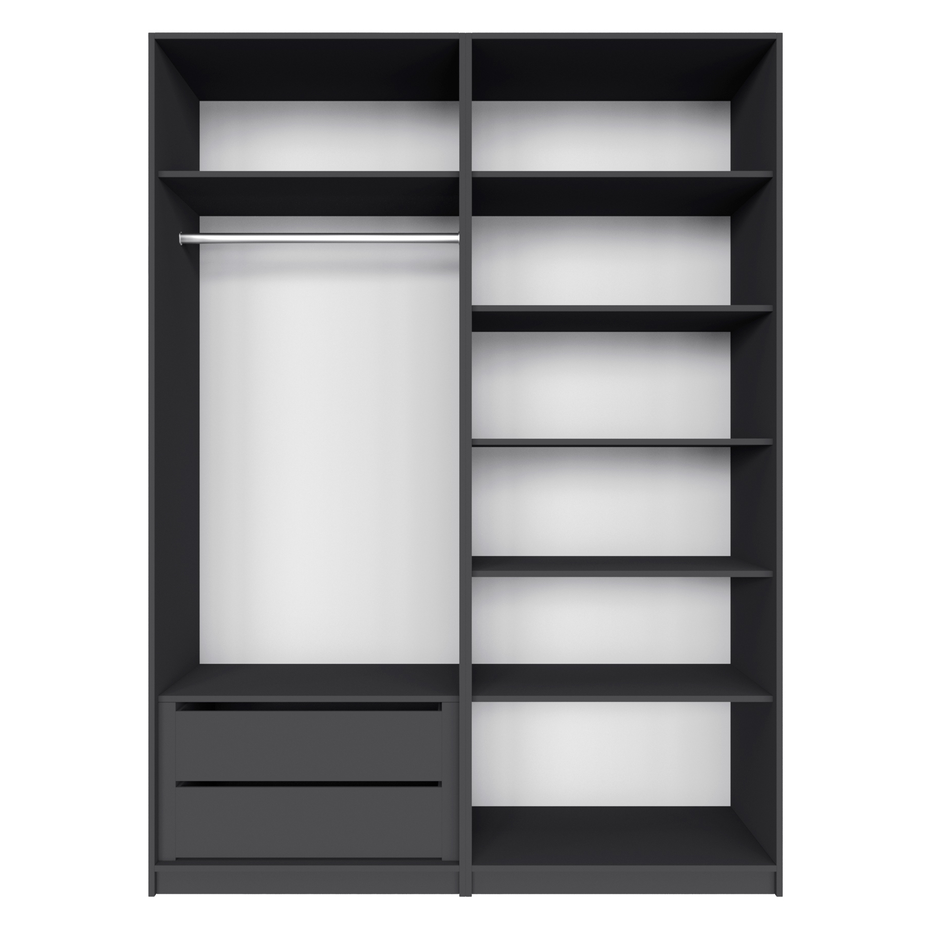 Изображение товара Распашной шкаф из ЛДСП серия Локер черный 162x220x52.5 см