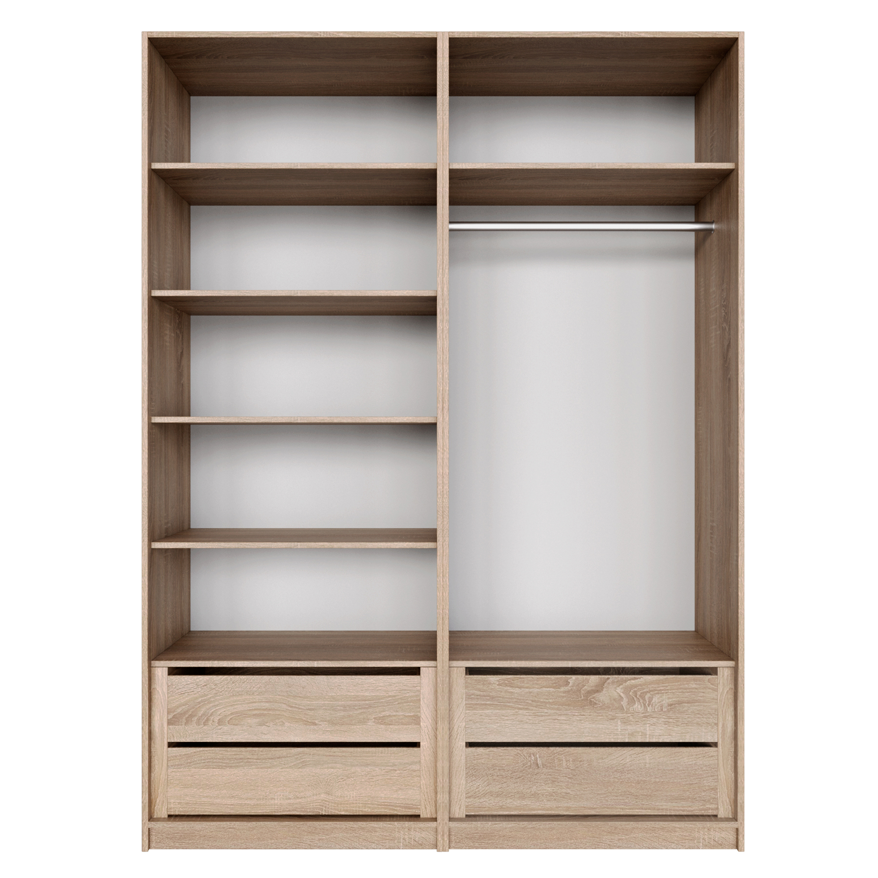 Изображение товара Шкаф распашной Мебельная компания е1 162x220x52.5 см сонома из ЛДСП