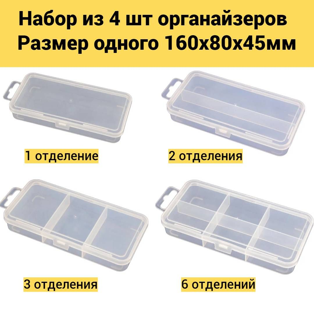 Изображение товара Органайзер для хранения JETTOOLS 160x80x180 мм, 4 шт.