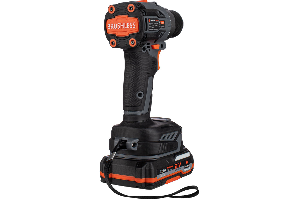 Изображение товара Дрель-шуруповерт аккумуляторная бесщеточная Anycons RB-DB2101-В, 21 В Li-Ion 1x2 Ач
