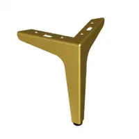 Изображение товара Мебельная ножка круглая 150x150 мм, сталь, золотое покрытие