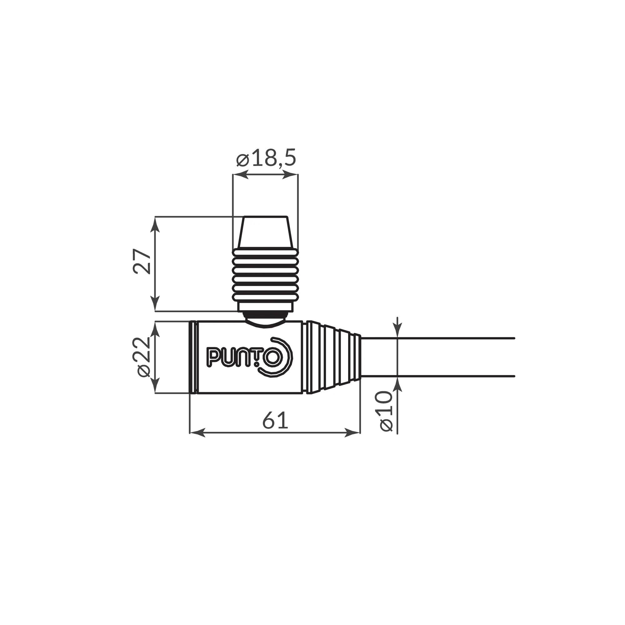 Противоугонный трос с навесным замком Punto PK-BIKE-1012 10 мм 120 см - 1